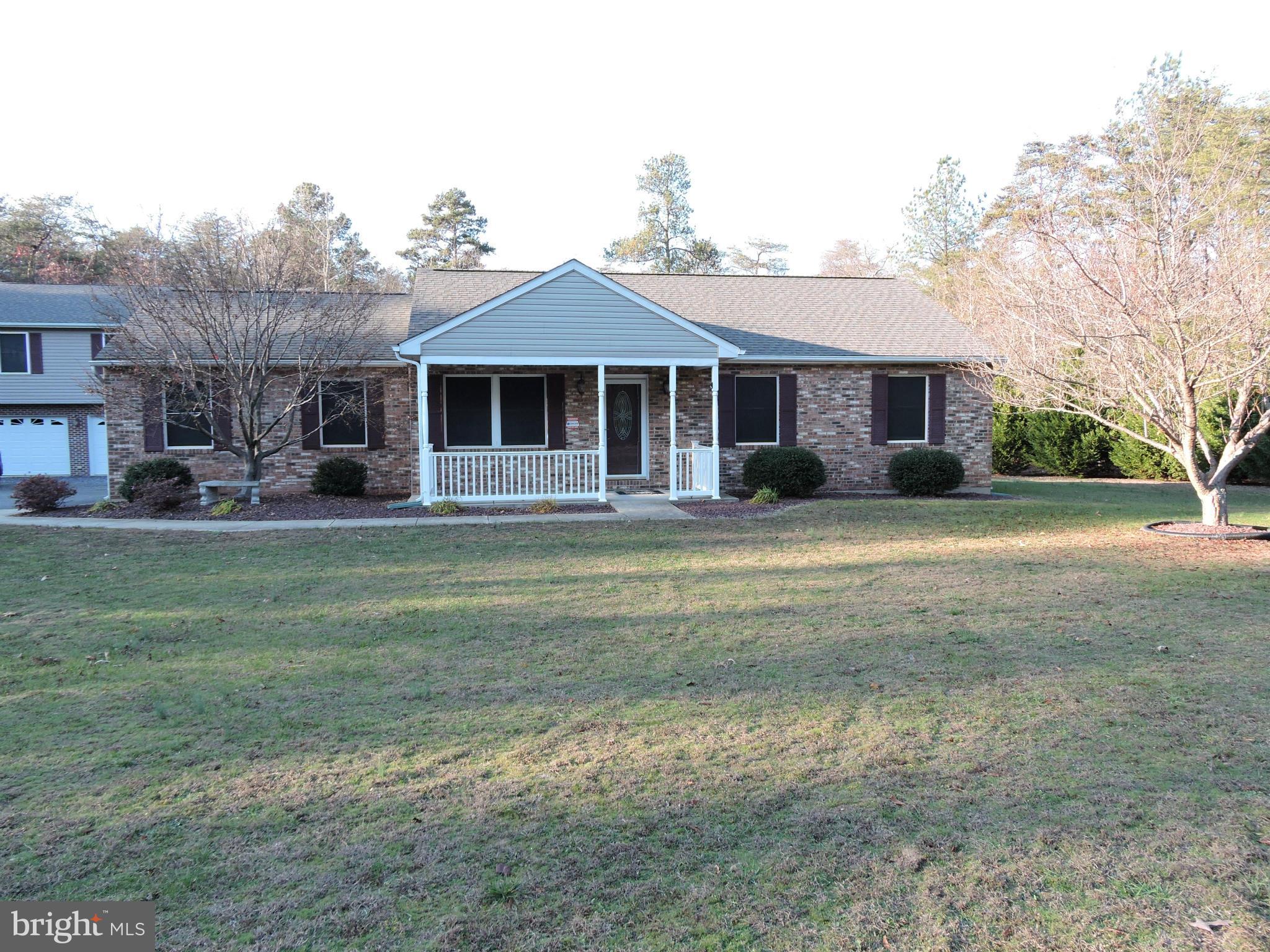 Wonderful 3 bedroom/2 bath rambler on 3.4 acres.Huge family room w/built in shelving & bar for entertaining. Kitchen w/island, large pantry,dining room off kitchen w/hardwood floors.Enjoy the large deck at the back of the house or relax on the front porch.Nice quiet setting.**The owners father resides in the apartment over garage but will not be a bother**Garage is not for tenant use**