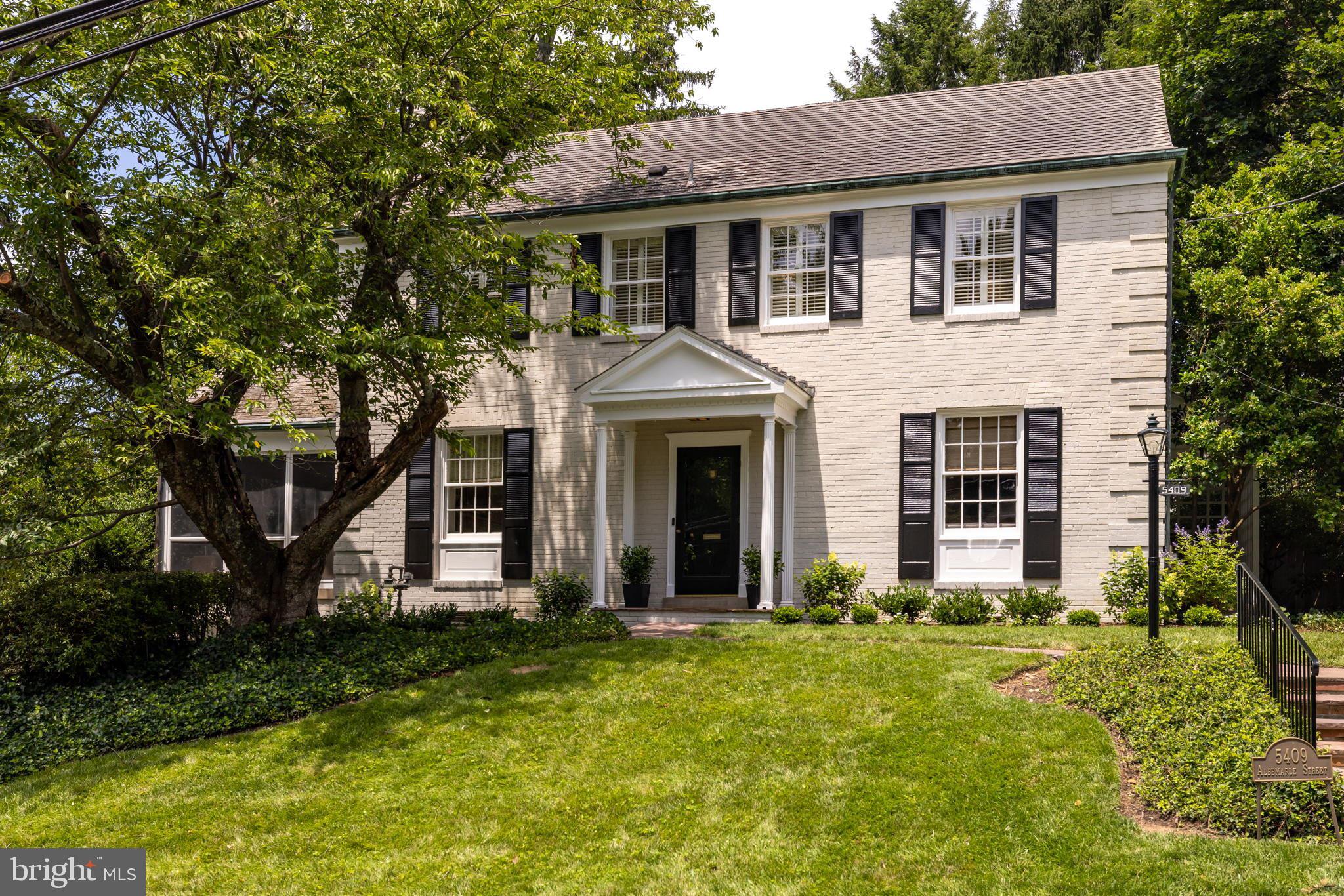 NEW LISTING! This over 3,200 sqft handsome center hall colonials steps from the Little Falls Creek Park and blocks to the DC line and  has an enormous level back yard (nearly 1/4 acre lot) with sizable Terrace and four bedrooms on the second floor. The large screened porch and pecky cypress den and fully updated Chef's Kitchen and bathrooms are among the unique and appealing features that make this home an excellent choice.  Three finished levels with wonderful indoor/outdoor relationship and oodles of storage as well as a one car garage further enhance the assets this inviting residence offers. Seller reserves the right to accept/reject any and all offers.