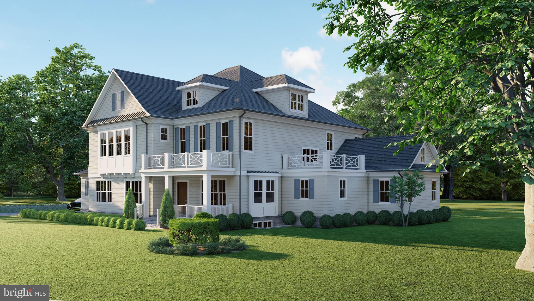 Introducing a very exciting new luxury home project.  Experience the pinnacle of luxury living in this spectacular 8350+ square foot Traditional/Timeless classic built by Whitestone Custom Homes, situated on a premium wide, 1/2 ACRE elevated lot in the prestigious Chesterbrook Woods neighborhood of McLean, VA.   Plenty of room for a pool.   With 7 bedrooms and 8 full baths spread across four finished levels, this traditional masterpiece will be prominently sited on a wide, elevated lot with unparalleled street presence and always elegant Whitestone beauty.
Step inside to be immediately impressed by the inviting large foyer and tasteful lighting. The main level features a formal dining room, a library with built-ins, a stunning gourmet kitchen with chef-grade appliances, custom cabinetry, quartz countertops, and a large center island. A sunny breakfast room and a spacious family room with a coffered ceiling and inviting gas fireplace will provide ample space for relaxation and entertainment.  A convenient second study or OPTIONAL LARGE, FIRST FLOOR BEDROOM/SUITE is featured.  The upper level boasts 9 ft ceilings and features a spectacular primary suite retreat with an abundance of natural light, generous walk-in closets, and a sumptuous primary bath with a heated floor. Three additional spacious en-suite bedrooms are present as well as a fourth-floor private loft suite offering another separate lounge, bedroom space, and a full bath to complete this level.
The lower level provides a recreation room, gym, bedroom and bath, game room, wet bar, theatre or golf simulator room, and a possible wine storage room. Energy-saving features include premium Marvin windows and doors, multi-zone high-efficiency HVAC systems, and 2x6 framing for better structural rigidity and added insulation. Sound insulation and noise reduction methods are included throughout.
This home also offers an optional elevator or multiple walk-in storage closets. Parking includes an oversized 3-car side load garage with ultra-quiet door openers and an available electric-auto charging outlet. The Chesterbrook area of McLean is incredibly convenient to Washington DC, Tysons Corner, Metro, and two major airports, Parks, Pool clubs, bike trails, and an abundance of outdoor attractions. Don't miss the opportunity to own this masterpiece from Whitestone Custom Homes, a highly respected local custom builder with a long-standing tradition of offering the very highest quality construction, beautiful and creative designs, and excellent customer service.