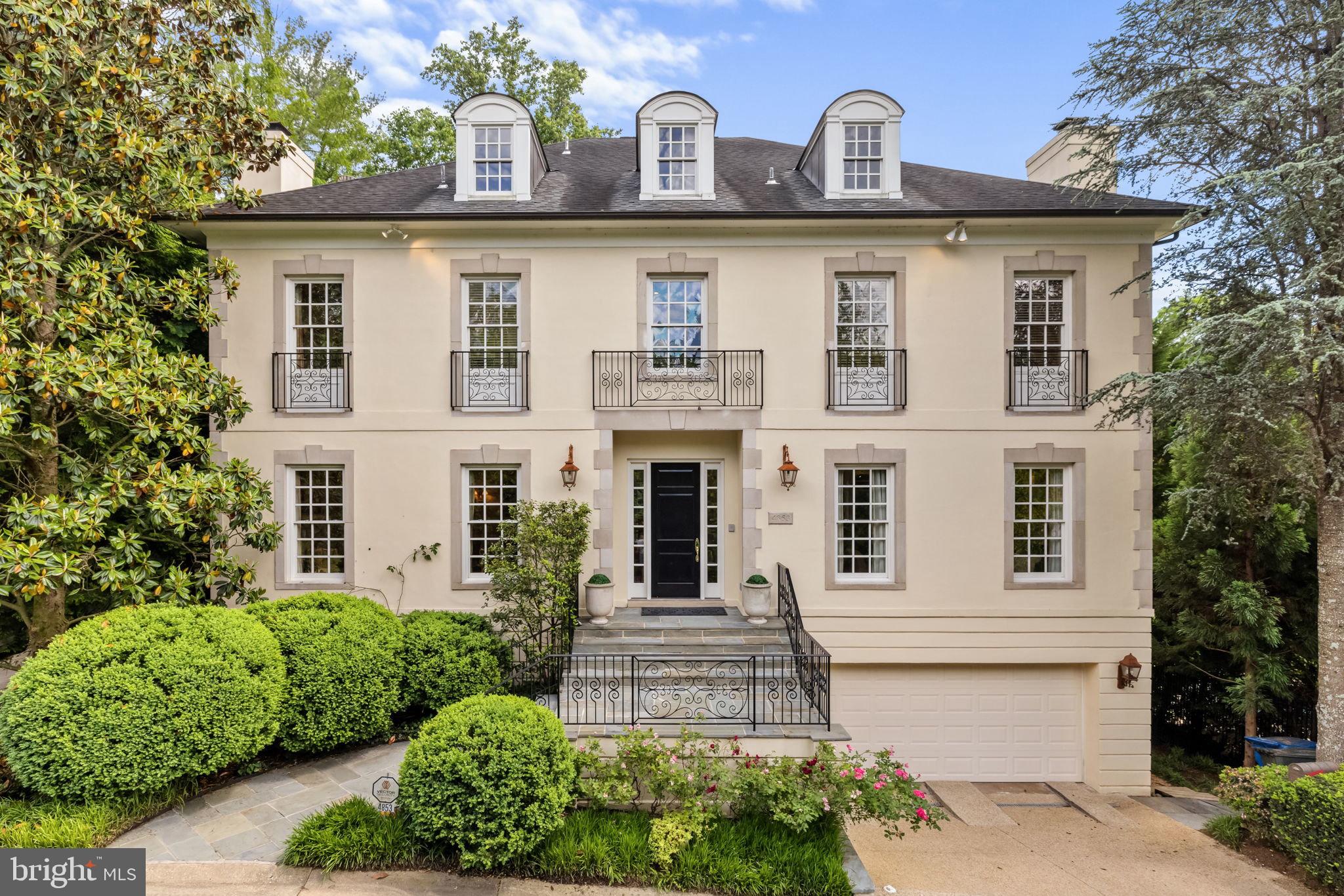 This street has been renamed and is now Kemble Place - changes are underway in the sytem. Custom built in 2001 and beautifully renovated since that time, this is one of the most stunning homes in Berkley. With 10’ ceilings on the main level and gracious room sizes throughout, the light-filled residence offers an ideal flow ideal for entertaining and everyday living, and also includes a fabulous heated pool in the very private and beautifully landscaped back garden. With approximately 5,400 finished square feet, the through center hall layout includes gorgeous formal living and dining rooms, both with exquisite millwork, built-ins and gas fireplaces, and a large kitchen with island open to breakfast room and family room (with a 3rd gas fireplace), all overlooking the pool and gardens and on the main level. The skylit second level encompasses four bedrooms, all with ensuite baths, including a breathtaking primary suite with 11'+ tray ceiling and gas fireplace, dual walk-in closets and primary bath with tub, separate shower and dual vanities. The current configuration also allows for a second bath to serve the primary suite, so no need to share! The inviting lower level features a recreation room and study, both with 11’ tray ceilings, a fifth bedroom and bath, laundry room and access to the two car garage. The heated pool and patios are surrounded by beautiful mature landscape and gardens. Residents enjoy access from 49th Street to the trails of Battery Kemble Park as well as access to the C&O Canal towpath and the restaurants and shops of MacArthur Boulevard. This is a special one - don’t miss it!