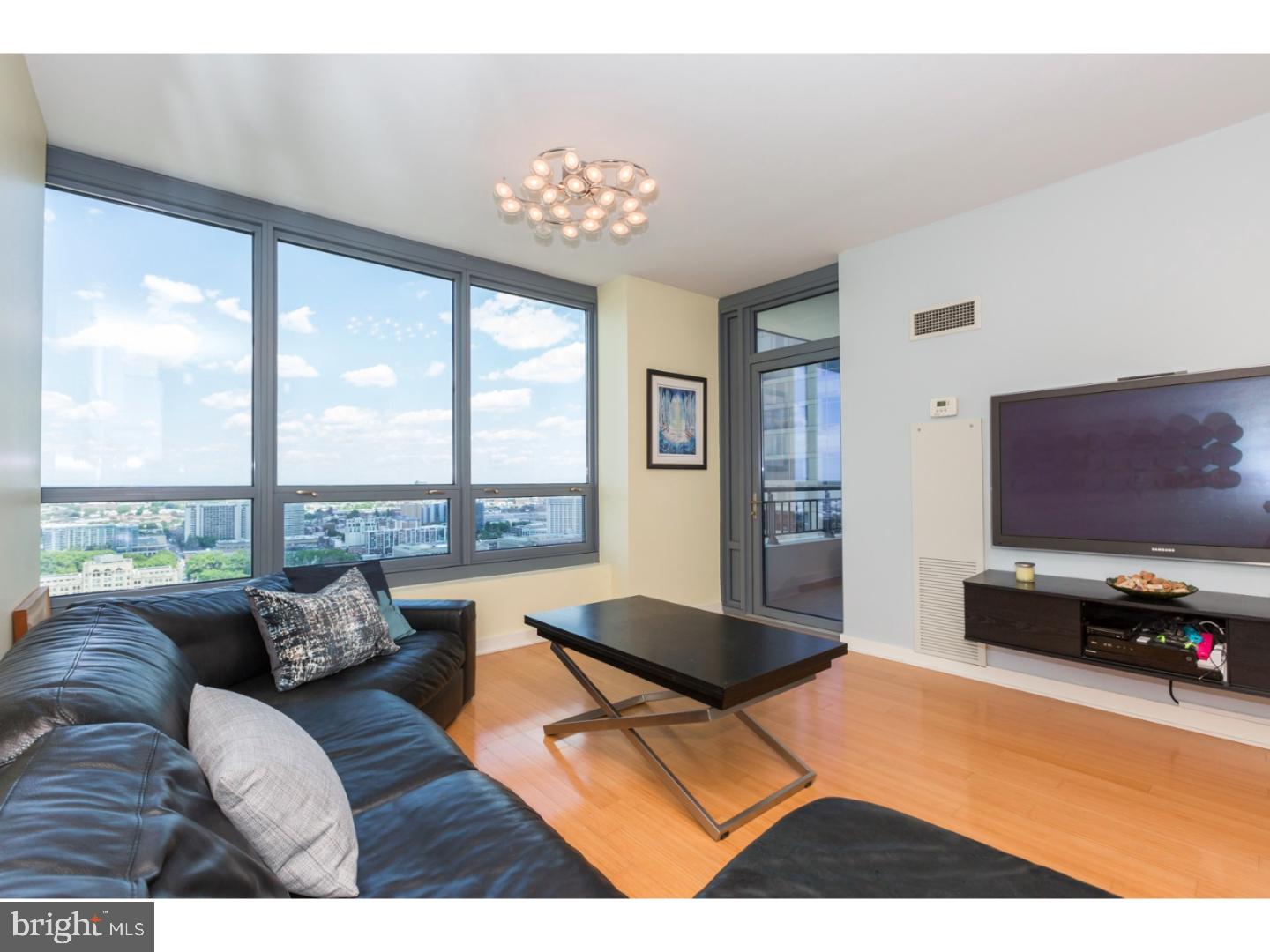 Looking for luxury living, reserved parking and incredible views in a Center City condominium? Look no further than the The Murano! Located on the 32nd floor, this condominium offers floor to ceiling windows, gorgeous solid hardwood flooring, modern finishes throughout and a private balcony. The kitchen features stainless steel appliances, tons of cabinet space and flawless granite countertops. Additionally, you will find a spacious bedroom with walk-in closet. This building also offers 24-hour concierge service and is pet-friendly. On the 6th floor you will find some of the community's most incredible amenities. Work out in a state-of-the-art gym, or take a dip any time of the year in the pool, and relax and hang out with friends on the outdoor, furnished deck.  Entertain friends and family in the newly remodeled community room with fully furnished kitchen, which is also available for private parties. 1 car deeded parking, bike storage and private locker is included with this home. The front desk is happy to hold your packages and there is on-site maintenance for any repair, big or small. Every floor in the building has it's own trash room with recycling, and housekeeping cleans the common areas in the building every day. Located just 4 blocks off of Rittenhouse Square you will be in one of the most desirable areas in the city. Walking distance to tons of restaurants, shops and transportation. Right around the corner is Trader Joe's grocery. On Market Street there is a Dunkin Donuts, brand new Wawa, CVS, Wine & Spirit, Mediterranean grill, variety of banks, 7-11, take-out restaurants and 30th Street Station is just a few blocks away. Take a stroll to Rittenhouse Park, go for a run down Schuykill river trail, or check out the Barnes, the Art Museum of Philadelphia or the Franklin Institute around Fairmount park. Easy access to 76, 95, and 676 for commuting. This property could also be a great rental investment. Convenient garage parking is included in the price. Do not miss this opportunity to own this rare offering. We welcome your visit today!