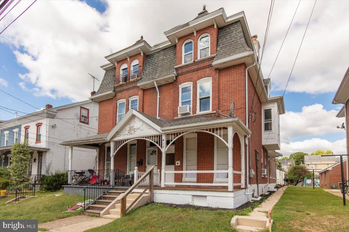Buyer Financing  Fell Through Back on the Market! A unique home on Walnut Street in Royersford Borough renovated in 2022!  Three stories to call home as you wish!  Only a few blocks walking distance to the continuing up and coming Main Street with restaurants, shops, and local companies.  The main level offers three rooms that can be used as a living room, a dining room, parlor room or main floor bedroom and then continues to the full eat in kitchen and full bath.  The second level consists of one and half bathrooms, laundry, a kitchen and two bedrooms.  The third level is complete with the final two bedrooms that can be used as office space, playrooms, or bedrooms.  Outside enjoy a front covered porch, a rear covered porch and a backyard with a shed.  Square feet is approximate and may not include the third floor.
