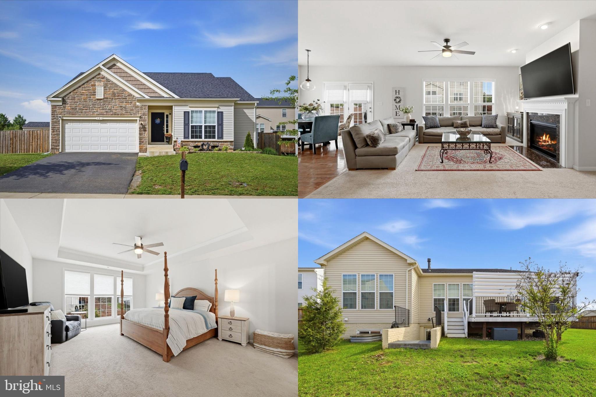 Main-level living at its finest! Welcome to one of the largest models in the community, originally built as the builder’s model and loaded with upgrades throughout. From the moment you enter, you’ll appreciate the thoughtful open floor plan featuring a private office at the entrance, perfect for working from home, flowing seamlessly into the spacious family room with a cozy gas fireplace and an inviting casual dining nook. The kitchen offers granite countertops, abundant cabinetry, and easy access to the oversized Trex deck added just two years ago, ideal for entertaining or relaxing outdoors. Additional upgrades include a radon mitigation system, storage shed, and a brand new roof replaced in 2024 for added peace of mind. The main level also features a huge primary suite with tray ceilings and an attached bath complete with a standing shower, along with an additional spacious bedroom and full bath, offering the convenience of true one-level living. The walk-up lower level provides endless possibilities with a large recreation room, a third legal bedroom with a full bath, plus two additional non-legal bedrooms perfect for guest space, a home office, gym, or hobby rooms. A massive unfinished storage area includes an additional rough-in for a future full bath, giving you even more room to expand and customize. Located in a sought-after community offering fantastic amenities including a swimming pool, basketball courts, tennis courts, walking and jogging trails, and tot lots/playgrounds, all while being conveniently close to I-81 for easy commuting. This exceptional home combines space, comfort, and upgrades in an unbeatable setting, come fall in love! Photos may be virtually staged