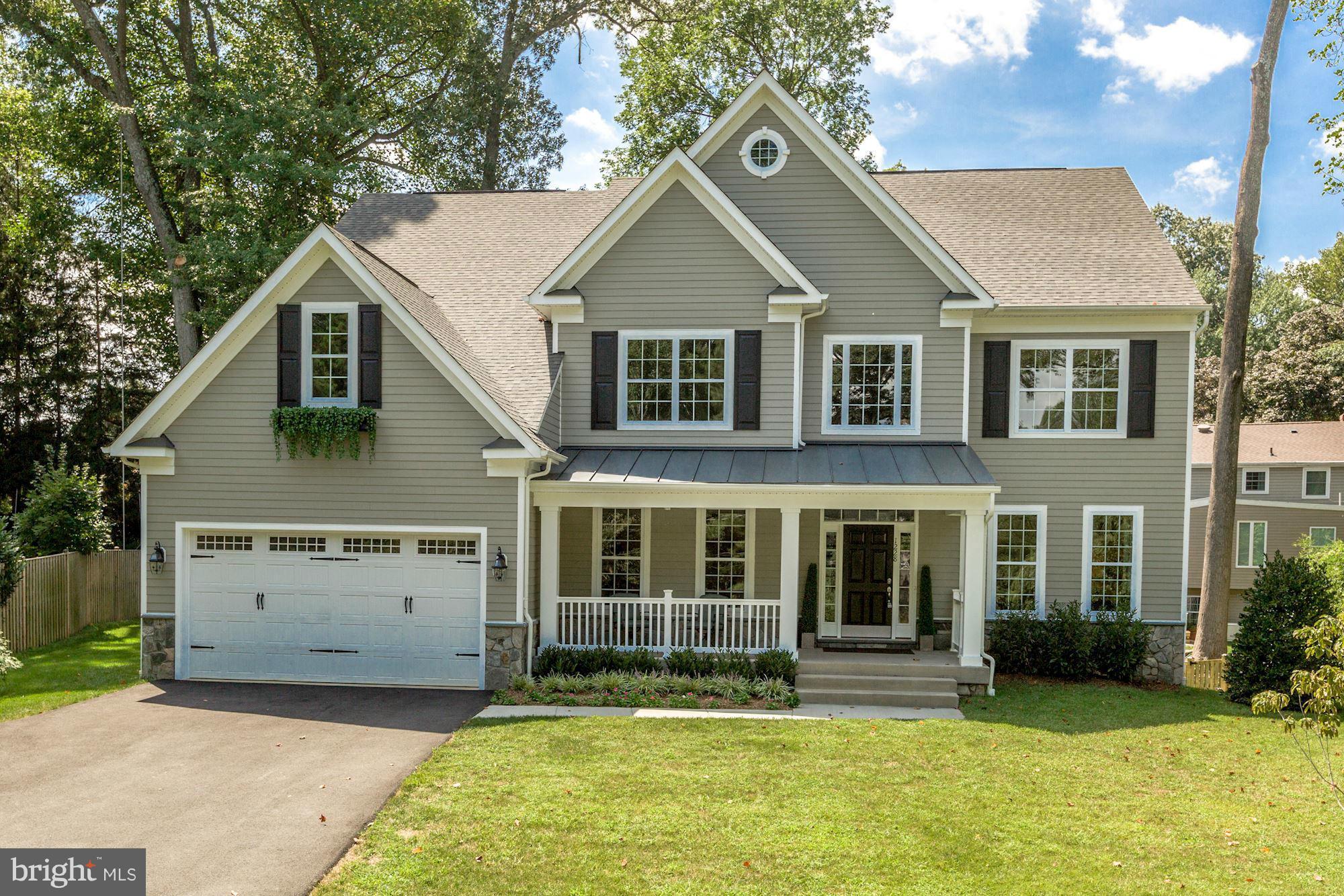 Beautiful new craftsman sited atop a great lot in downtown McLean. Approximately 6,500 finished sqft on 3 levels w/5BR upstairs and a main level BR! Wonderful & open floor plan with 2-story foyer, rich trim, designer lighting, etc. Lux master suite. Walkout lower level w/wet bar, media room, & large rec room. Private rear yard! Loads of natural light. Perfect for everyday living & entertaining!
