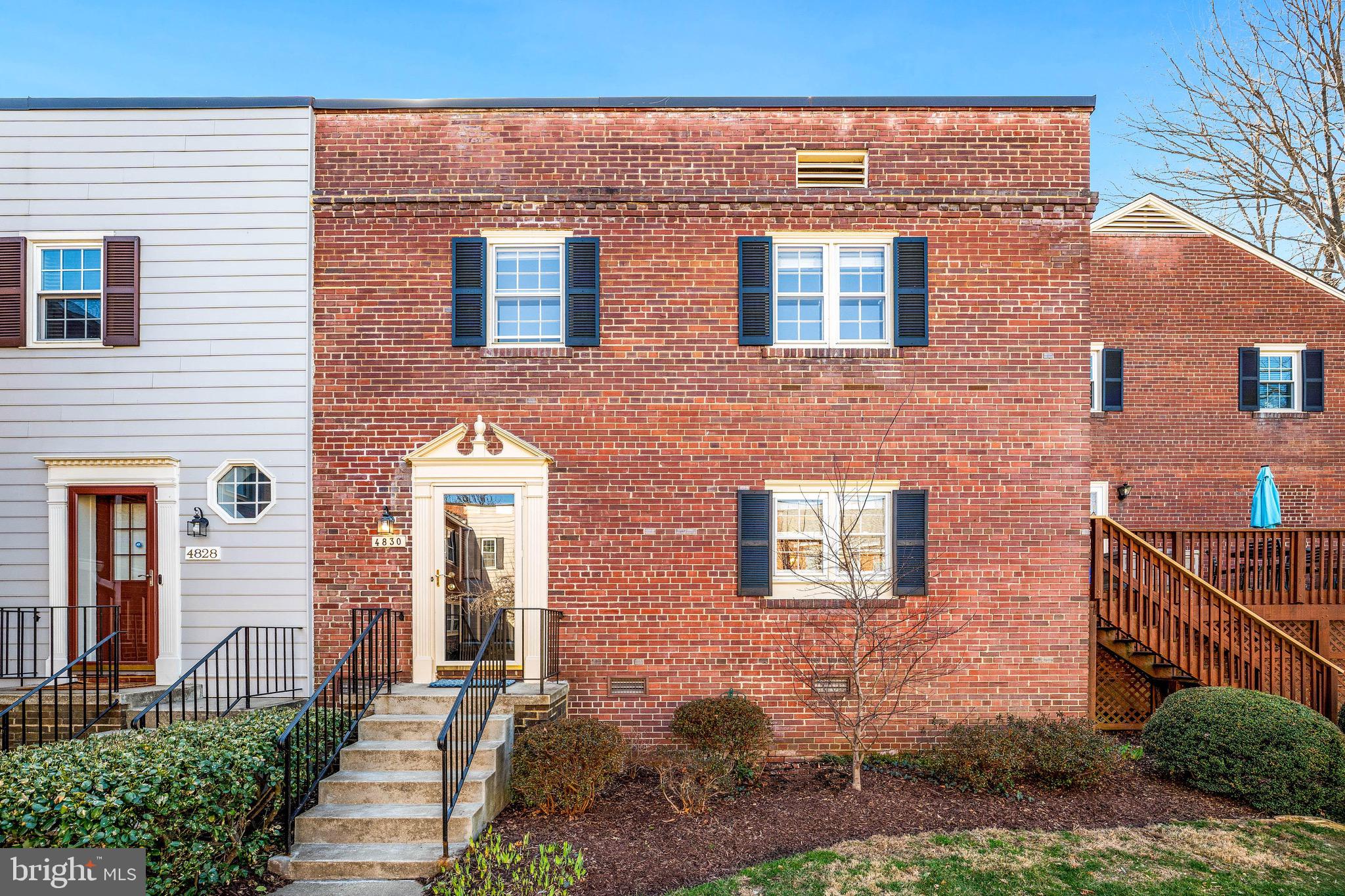 Located in the sought-after Kenwood Forest community, this courtyard facing townhouse offers three bedrooms and two-and-a-half bathrooms spanning over 1,600 square feet. The home is thoughtfully designed with abundant natural light throughout. The main level features a welcoming entrance foyer that showcases the Brazilian cherry hardwood floors and opens into an oversized living room with a fireplace and built-in bookshelves as well as a dedicated dining area. The dining area has access to the private back patio through French doors. The spacious windowed kitchen features stainless steel appliances, granite counter tops and mahagony cabinetry with generous storage space. There is also a washer / dryer tucked away in a separate closet. A powder room, coat closet and utility closet complete this level. Upstairs, there are three sun-drenched bedrooms and a hallway linen closet. The primary suite has a walk-in closet and an en-suite windowed bathroom with a walk-in shower, an updated vanity and a dedicated linen closet. There are two additional bedrooms that share a hallway bathroom with a bathtub. Recent updates include new kitchen appliances, a new HVAC system, a new hot water heater and California Closets systems throughout. Residents of Kenwood Forest enjoy parking for two cars as well as easy guest parking. Ideally positioned in Chevy Chase just off Bradley Boulevard between Arlington Road and Wisconsin Avenue, the home is moments from downtown Bethesda, neighborhood restaurants and shops, and the Bethesda Metro (Red Line). The community also offers convenient access to Norwood Park via a nearby neighborhood path and to the Capital Crescent Trail from Hillandale Road - perfect for outdoor recreation, walking, and biking.