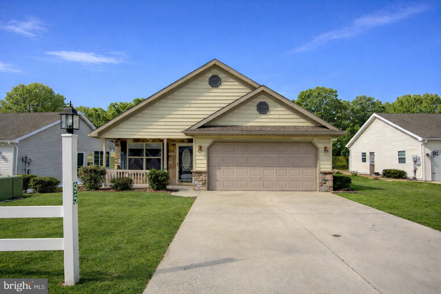 Welcome to 95 Lantern Lane in the beautiful gated neighborhood of Country Manor Adult Community. Move in ready! One level living with two bedrooms and two full bathrooms.  Entrance has a nice porch area perfect for rocking chairs or a swing.  New LVP Flooring throughout the entire home. All new kitchen appliances, freshly painted and Comfort Height toilets. A beautiful sun room extends the living space.  Country Manor requires approval of all new buyers. There is a Land Lease that includes airspace rights, sewer,  trash, recycling plus access to the clubhouse, fishing pond and gazebo for $633/mth. Close to I-81, shopping, restaurants and medical facilities. Book your tour today!