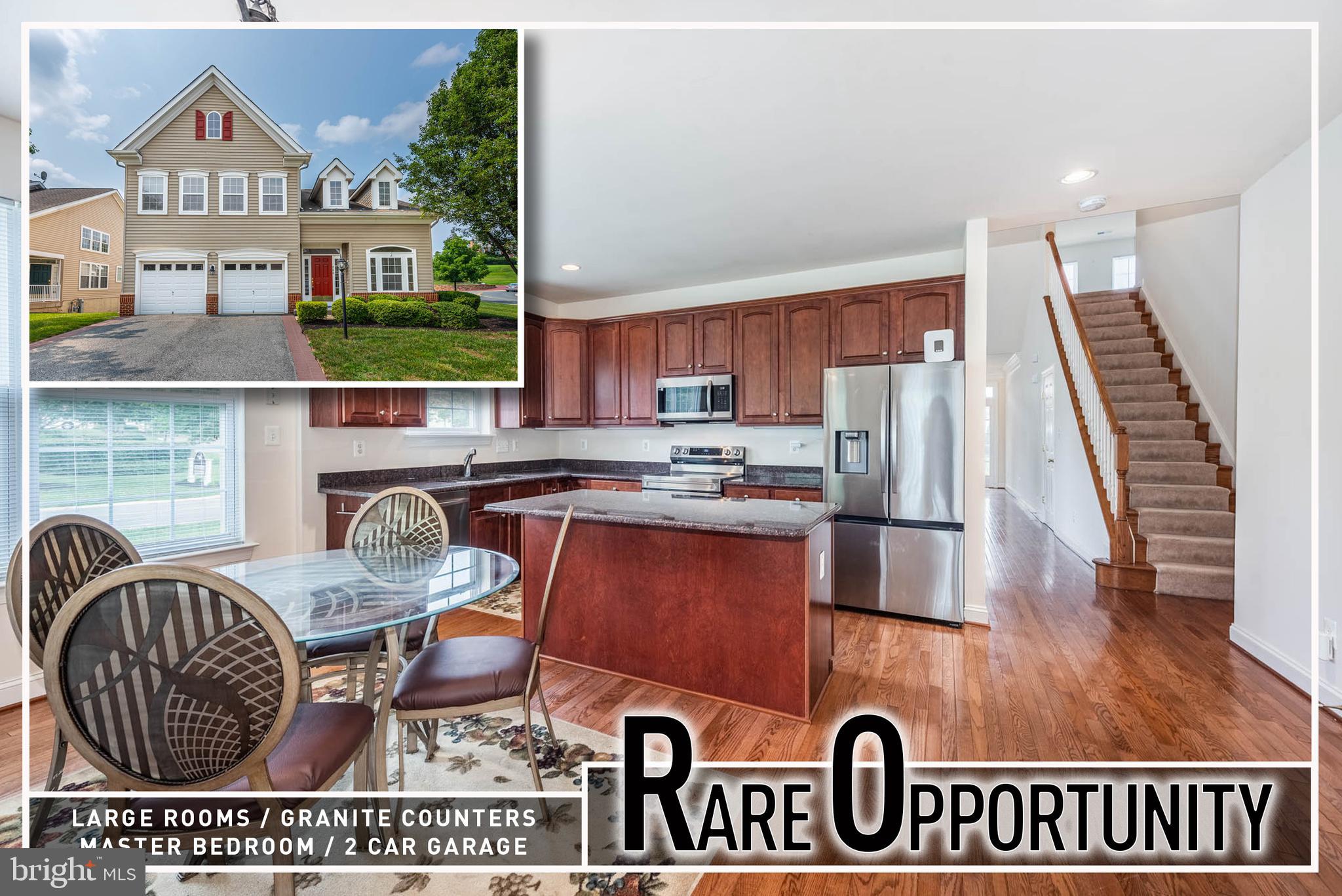 Live every day like you’re on vacation in the prestigious, gated community of Bulle Rock! This stunning detached colonial blends timeless elegance with modern comfort, offering a lifestyle as exceptional as its surroundings. Step inside to find gleaming hardwood floors that flow throughout the main level, a gracious formal living room with soaring cathedral ceilings, and a private main-level office—ideal for remote work or quiet reading. The gourmet kitchen is a showpiece, featuring granite countertops, premium stainless steel appliances, and a sunlit breakfast area that opens to the inviting family room, where a warm fireplace sets the perfect tone for gatherings.  The main-level primary suite is a serene retreat, complete with a spa-inspired bath boasting a deep soaking tub, and a separate walk-in shower —your personal oasis after a day of leisure. A second bedroom and full bath on the main level offer comfort and convenience for guests, while the upper level provides an additional bedroom, full bath and sitting area for privacy and flexibility.
The spacious lower level offers abundant storage or the potential to create your own customized living space. A 2-car garage and extended driveway provide ample parking for residents and visitors alike.
At Bulle Rock, you’re not just buying a home—you’re investing in a lifestyle. The world-class clubhouse serves as the vibrant centerpiece, featuring indoor and outdoor pools, tennis courts, a fully equipped fitness center, meeting rooms, and spaces for social gatherings. Miles of scenic walking and jogging trails wind through beautifully manicured grounds, while playgrounds and lush open spaces invite relaxation and recreation. With 24/7 gated security, exceptional amenities, and a true sense of community, every day here feels like a luxury getaway.