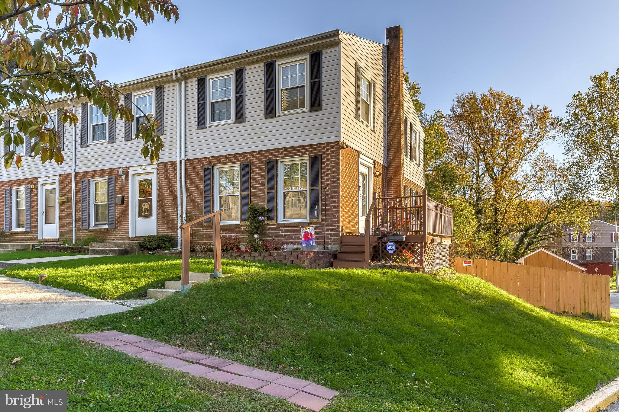 This light filled end of group townhouse is beautifully maintained and updated! The 3BR, 1.5BA is currently being used as a two bedroom - two bedrooms were combined to create an oversize master bedroom with a large closet.  Bedrooms can easily be converted back to three bedrooms, if desired. The spacious eat-in kitchen features stainless appliances and granite counter tops.  Open the door to a beautiful deck! There is a family room on the fully finished lower level and it includes a chimney for a pellet stove.  Walk out to the covered patio and fenced backyard. The community pool offers more to enjoy outdoors. Great location convenient to all the Avenue at White Marsh shopping and restaurants, with easy access to 695 and 95!