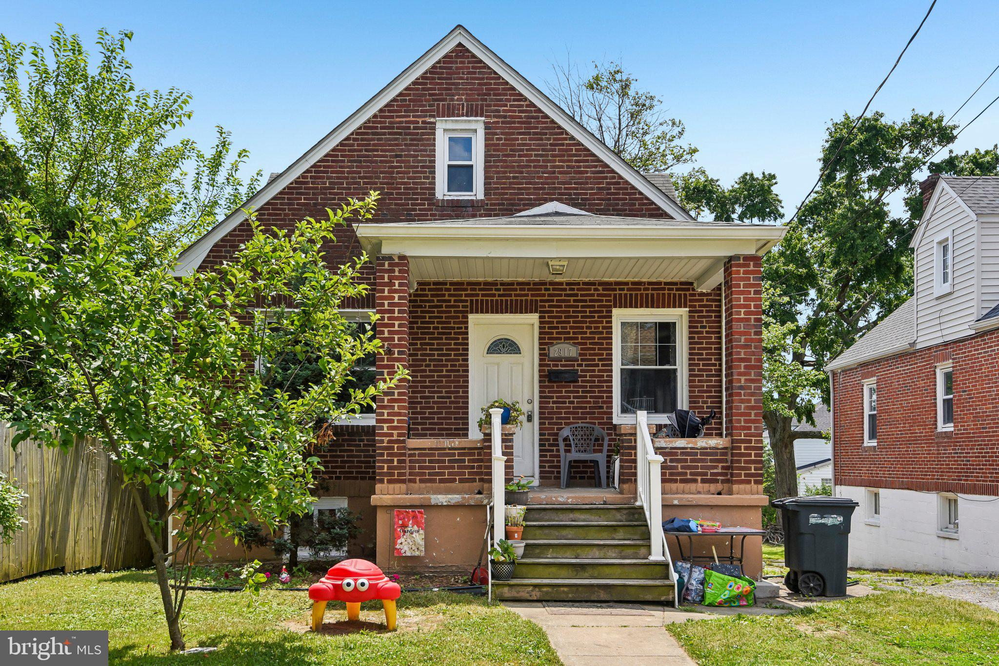 Welcome to this well-maintained brick detached home in the heart of Parkville, offering 4 bedrooms and 2.5 updated bathrooms. Relax on the inviting covered front porch before stepping inside to a bright interior featuring recessed lighting throughout. The kitchen is designed for both style and function with granite countertops, stainless steel appliances, and warm wood cabinetry. Outside, the flat backyard provides plenty of room for outdoor entertaining, gardening, recreation, or simply enjoying the open space. There is a shared driveway in the front and a private parking pad at the rear of the property for added convenience. Ideally located with easy access to I-695, commuting to Baltimore City, the Inner Harbor, Camden Yards, and M&T Bank Stadium is simple. Enjoy nearby restaurants, shopping, Mount Pleasant Golf Course, parks, etc.