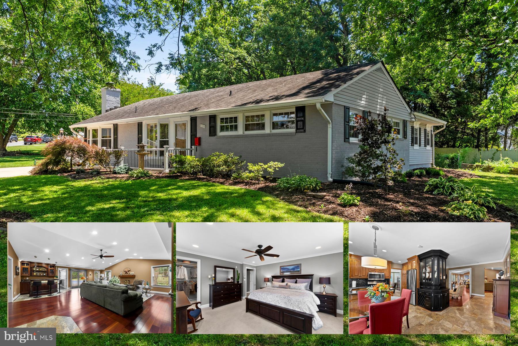 Truly A Must See! More than 2,700 sq ft of living space all on one level with NO STEPS! Custom builder's own home has been completely updated with luxurious finishes and materials! Large primary bedroom with WIC, the additional bedrooms, and the bonus room offer a very flexible floor plan. Massive "Great Room" with custom wet bar, built-in entertainment center,  and vaulted ceiling. Kitchen with eat-in area, separate dining area with custom built-ins, and a den with a gas fireplace. Separate laundry room. Large concrete driveway and flexible sports court! Incredible location and convenience.  Call Agent with any questions.