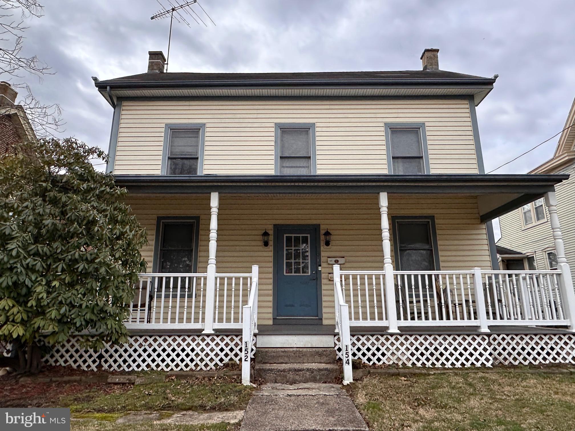 Prime investment opportunity in the heart of Chalfont Borough! Welcome to 152/154 N. Main Street, a well‑located fully rented duplex within walking distance to the train station, post office, restaurants, and local amenities—an ideal setup for long‑term tenant demand.
The property has been consistently operated as a rental and features long‑term tenants in both units, providing immediate income potential.
The first‑floor unit offers two spacious bedrooms, one full bathroom, an eat‑in kitchen, living room, basement access with laundry, and a private rear paver patio—a desirable feature for tenant retention.
The second‑floor unit includes a large primary bedroom, a well‑sized second bedroom with in‑unit laundry, one full bathroom, kitchen, living room, and an additional upper level with two large bonus rooms, adding flexibility for increased rental value or alternative use.
Tenants may be willing to remain, allowing a new owner to step into an established income‑producing property. Per existing leases, 30 days’ notice is required to vacate, offering flexibility for future repositioning or owner occupancy.
This property presents multiple exit strategies: continue as a buy‑and‑hold rental, increase rents over time, or occupy one unit while generating income from the other. Strong location, proven rental history, and versatile layout make this a compelling addition to any investment portfolio.