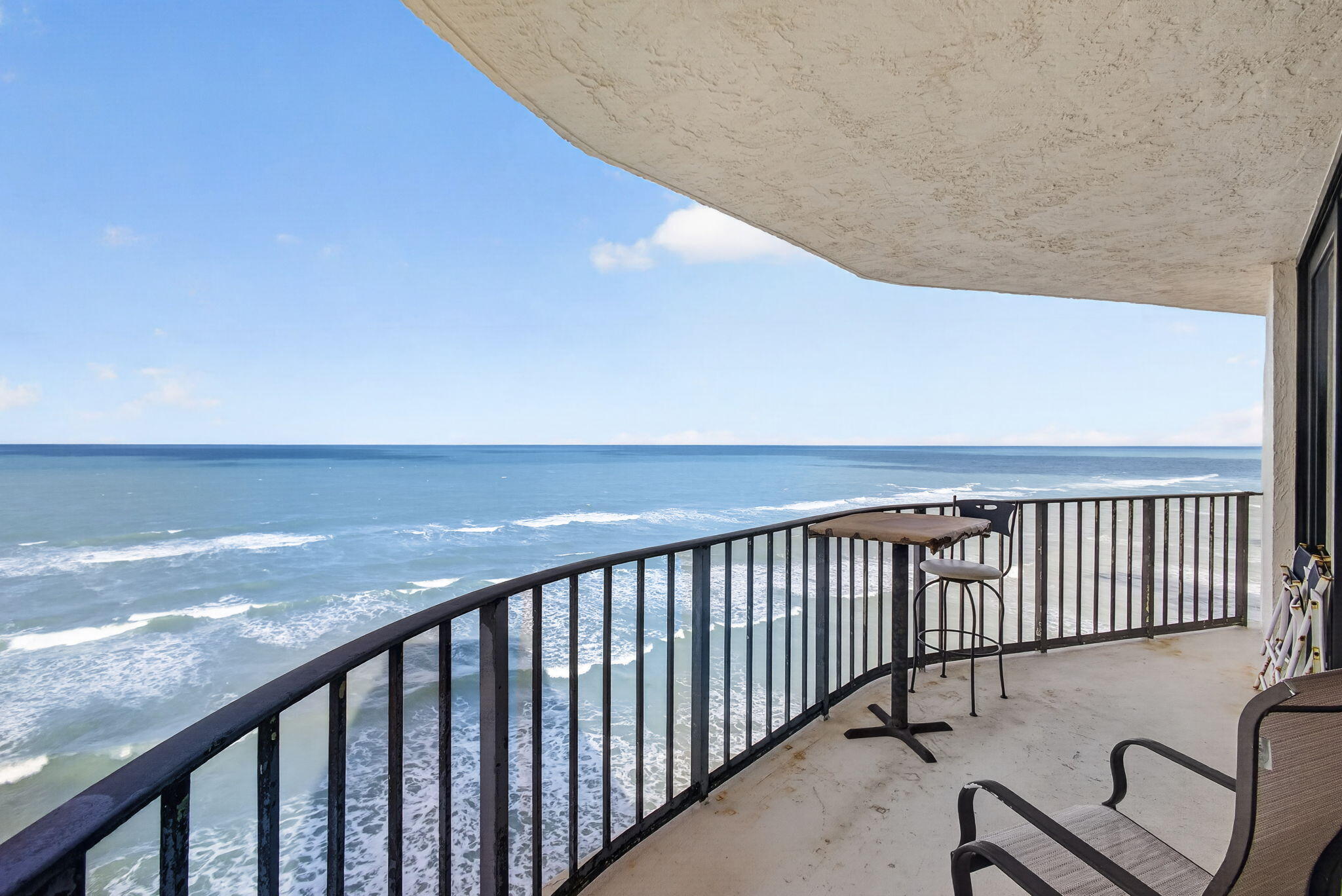 Ocean Views are everywhere, from your Living Room, Dinning Room and both Bedrooms! This beautifully remodeled unit has tile Mexican tile flooring in all main living areas, opened kitchen with plenty of cabinets. Walk out from your Master Bedroom to your oceanfront balcony, enjoy your own walk-in closet and master bath with large shower. Your guest will enjoy their own suite with ocean views, plenty of closet space private bath with large walk-in shower. All impact glass windows and sliding glass doors throughout you can put your own washer and dryer in the unit plus a laundry room on each floor. COMMUNITY ROOM, ELEVATOR, EXTRA STORAGE, LOBBY, TRASH CHUTE, COMMON LAUNDRY & UNIT LAUNDRY OPTION, EXERCISE ROOM, LIBRARY, MANAGER ON SITE, POOL, TENNIS COURT, GRILL SECURITY: LOBBY, ENTRY CARD, ENTRY PHONE, PRIVATE GUARD
