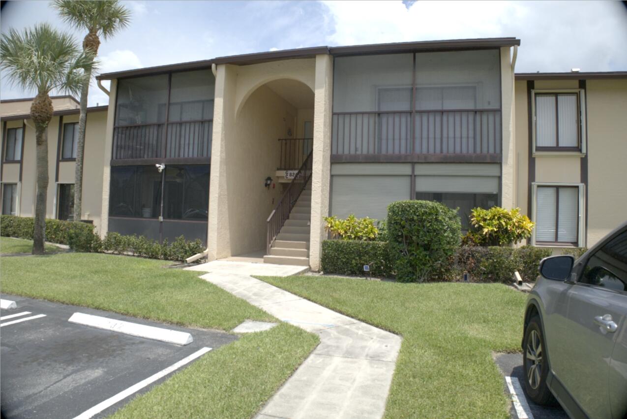 Welcome to this 2-bedroom, 2-bathroom condominium located in Pine Ridge North Village IV in Greenacres, Florida. This FIRST-FLOOR residence offers 1,111 square feet of finished living space, providing comfortable accommodations for various lifestyles. The thoughtful floor plan includes two full bathrooms, ensuring convenience for all residents. Situated in the established Pine Ridge North Village IV 55+ community, this condo presents an opportunity to own in a well-established area. Whether you're seeking a primary residence or investment property, this unit delivers practical living space in a multi-unit residential setting.