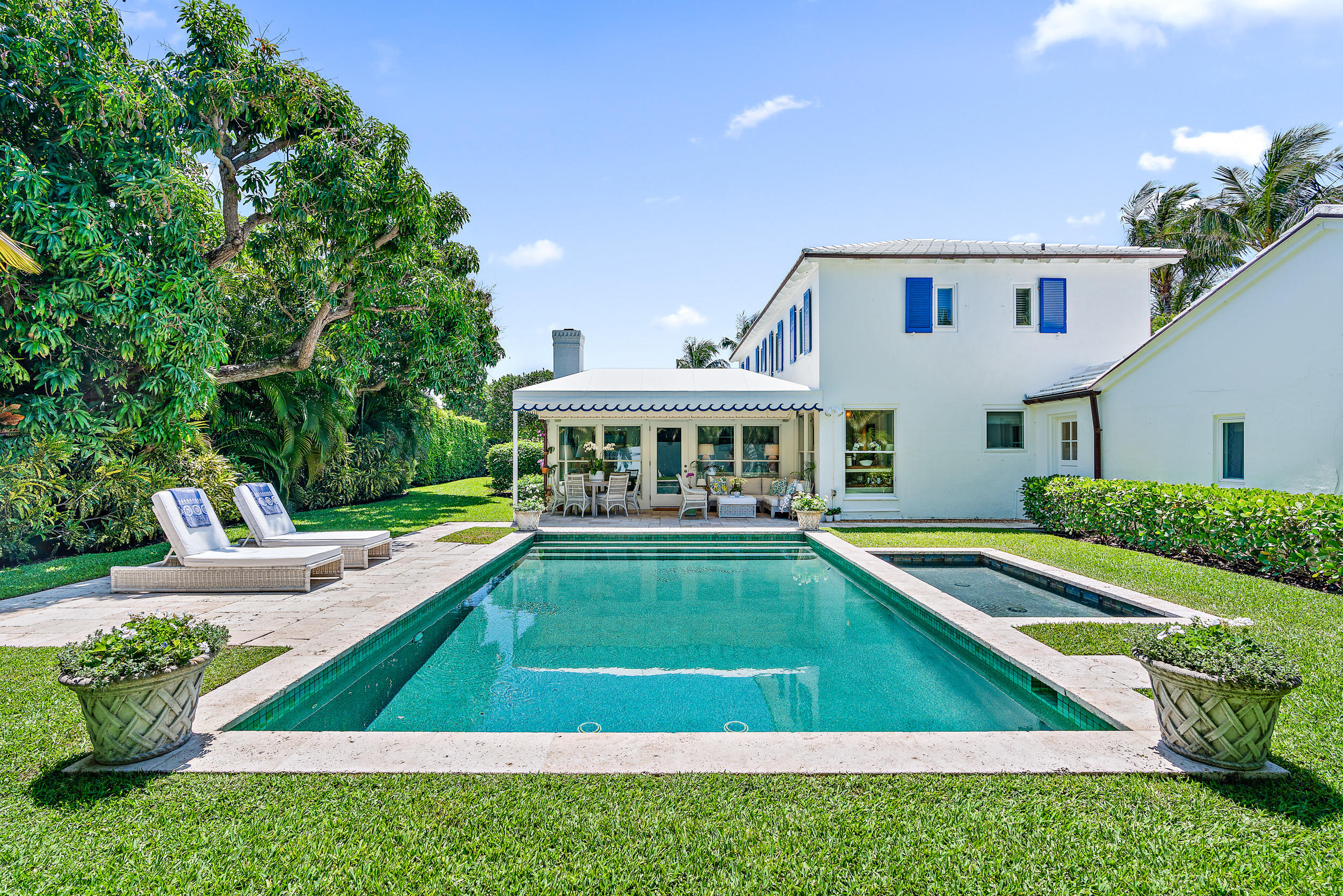 Beautiful Colonial located on the North end of Palm Beach, close to ocean beaches. DISCLAIMER: Information published or otherwise provided by the listing company and its representatives including but not limited to prices, measurements, square footages, lot sizes, calculations and statistics are deemed reliable but are not guaranteed and are subject to errors, omissions or changes without notice. All such information should be independently verified by any prospective purchaser or seller. Parties should perform their own due diligence to verify such information prior to a sale or listing. Listing company expressly disclaims any warranty or representation regarding such information. Prices published are either list price, sold price, and/or last asking price. The listing company participates in the Multiple Listing Service and IDX. The properties published as listed and sold are not necessarily exclusive to listing company and may be listed or have sold with other members of the Multiple Listing Service. Transactions where listing company represented both buyers and sellers are calculated as two sales. The listing company's marketplace is all of the following: Vero Beach, Town of Orchid, Indian River Shores, Town of Palm Beach, West Palm Beach, Manalapan Beach, Point Manalapan, Hypoluxo Island, Ocean Ridge, Gulf Stream, Delray Beach, Highland Beach, Boca Raton, East Deerfield Beach, Hillsboro Beach, Hillsboro Shores, East Pompano Beach, Lighthouse Point, Sea Ranch Lakes and Fort Lauderdale. Cooperating brokers are advised that in the event of a Buyer default, no commission will be paid to a cooperating Broker on the Deposits retained by the Seller. No commissions are paid to any cooperating broker until title passes or upon actual commencement of a lease. Some affiliations may not be applicable to certain geographic areas. If your property is currently listed with another broker, please disregard any solicitation for services. Copyright 2021 by the listing company. All Rights Reserved.