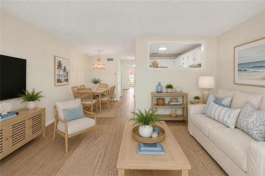 Charming 1BR/1BA condo in Vista Royale, a vibrant 55+ community in the heart of Vero Beach! This perfect FL retreat offers easy, low-maintenance living w/beautiful golf & sunset views & lux vinyl flooring throughout. Enjoy an active resort-style lifestyle w/access to 4 clubhouses, heated pools, fitness center, tennis, pickleball, shuffleboard, craft rooms, woodworking shop, & a full social calendar. Enjoy the convenience of the onsite golf course & restaurant, all while being just minutes from beaches, shopping, dining, & more. Experience the very best of FL living in this charming condo!