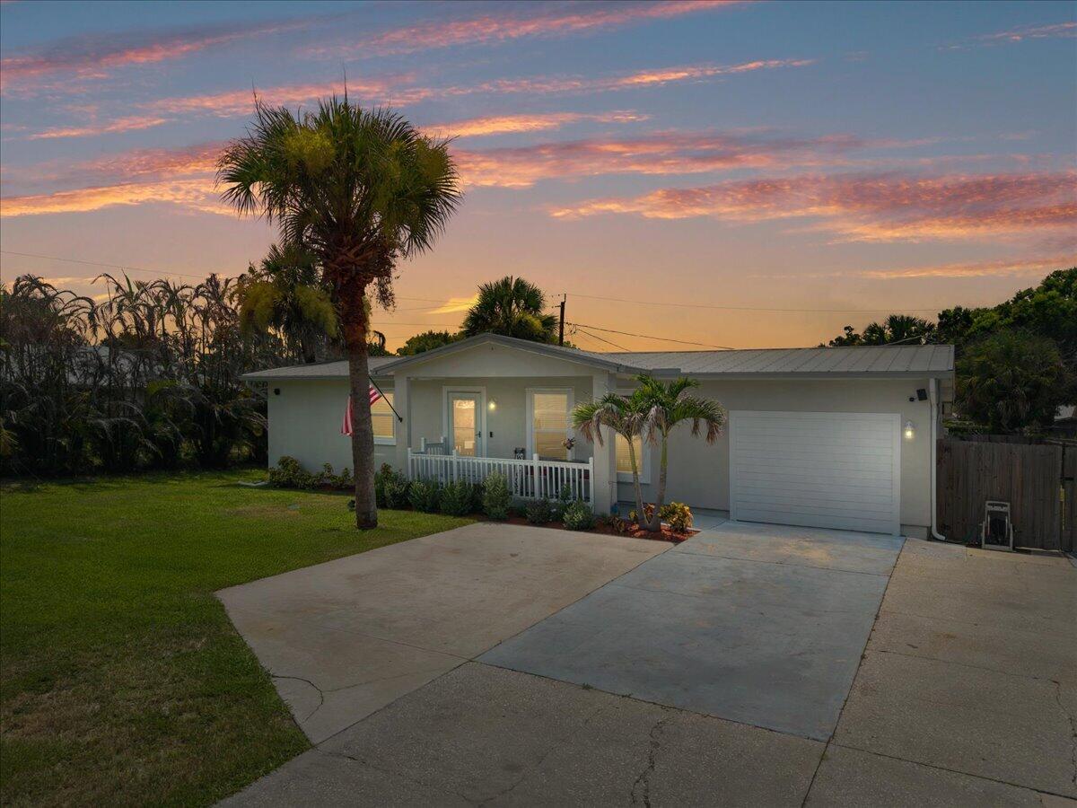 Welcome to your dream home, a modern oasis centrally located just minutes away from the vibrant downtown Vero and the beautiful beaches. Surprisingly spacious, this home boasts an impressive five bedroom spaces, including two primary rooms with private ensuite bathrooms. One of which offers an attached bonus room great for a private office, nursery, or other flex space. Completely renovated with no detail spared, step inside and discover an entirely transformed kitchen featuring new custom cabinets, stunning quartz countertops, and top of the line LG appliances perfect for the home chef! The deep farmhouse granite sink adds a touch of elegance and durability. Enjoy the comfort of a 2025 AC unit and a 2021 water heater, ensuring year-round climate control and efficiency. The home has been completely repiped, offering peace of mind and modern convenience. Step into newly remodeled bathrooms, where luxury meets function, featuring high-end finishes and fixtures. Fresh paint throughout the home breathes new life into every room, while life-proof flooring offers durability and beauty underfoot. The 2019 metal roof promises longevity and resilience, and the large, newer deck is perfect for outdoor entertaining or relaxing under the stars. Dive into the new above-ground pool, measuring 18x48, a delightful addition for summer fun and relaxation. The exterior, freshly painted in 2023, exudes curb appeal and charm. No HOA and additional parking pads provide allowance for work vehicles, boat, RV, and more! Located less than three miles from downtown and just under seven miles from the beach, this home offers the perfect balance of convenience and tranquility. Embrace a life of luxury and leisure in this beautifully updated home, where modern amenities meet timeless elegance.