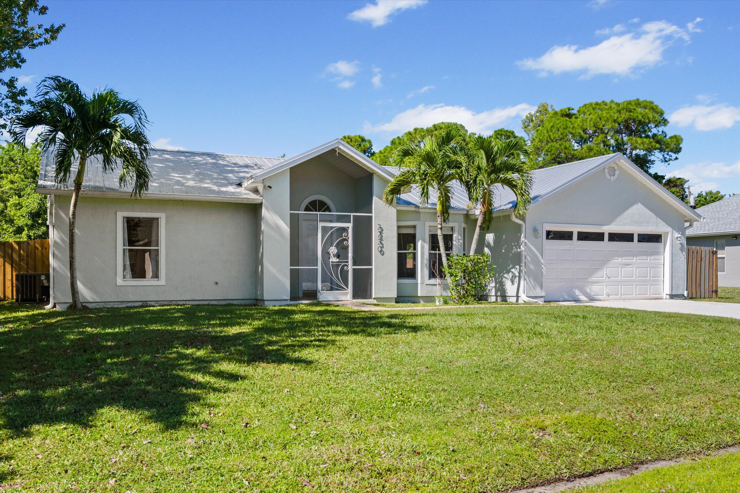 Don't miss this move-in-ready 3-bedroom, 2-bath home featuring a large bonus room that can serve as a 4th bedroom, home office, or entertainment space. Enjoy Florida living with a self-cleaning PebbleTec pool, fully fenced backyard, sun-shade awning, and a 10' x 12' storage shed.   Recent Updates:  Roof (2021)  A/C (2021)  Stucco & Exterior Paint (2021)  Flooring Throughout (2022)  Updated Kitchen  Water Heater (2017)  Perfect for relaxing, entertaining, and making memories. Schedule your private showing today!