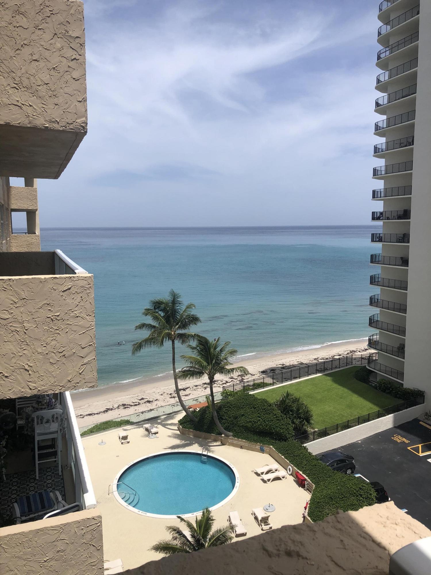 Ocean and Intracoastal views from this Turnkey, fully furnished, updated and renovated condo at Aquarius. This 1BDR / 1.5 Bath unit features an extra convertible room that is currently configured as a 2nd bedroom. Impact windows and newer AC and WH.  Amenities include newly renovated Lobby and common areas, circular heated pool overlooking ocean with glass viewing rails. Laundry area on each floor. Fitness room, game room, and outdoor BBQ area. Located on private North end beaches.