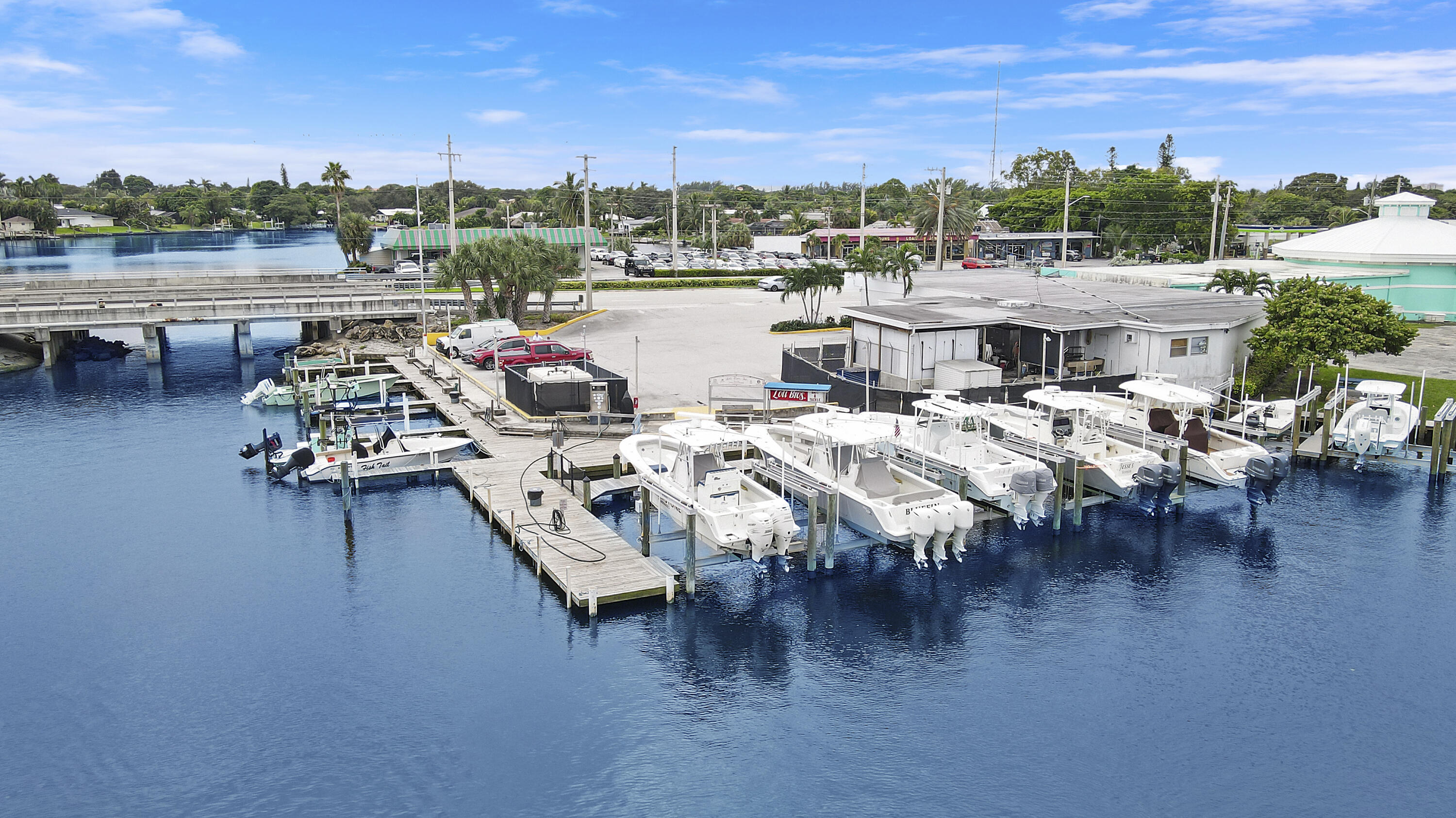 This is an exceptional investment opportunity with a prime waterfront marina and retail shop., providing direct access to the Intracoastal Waterway and the Atlantic Ocean in North Palm Beach. This well-maintained, owner operated marina has been operated for over 63 years and features fuel dock, 13 boat slips, five slips have 20,000-pound lifts and eight wet slips. Also included is a thriving bait-and-tackle shop, which complements the marina, catering to freshwater and saltwater fishing enthusiast. Known for its custom rods and reels, a diverse selection of live and frozen bait, tackle, clothing, snacks, and beverages.