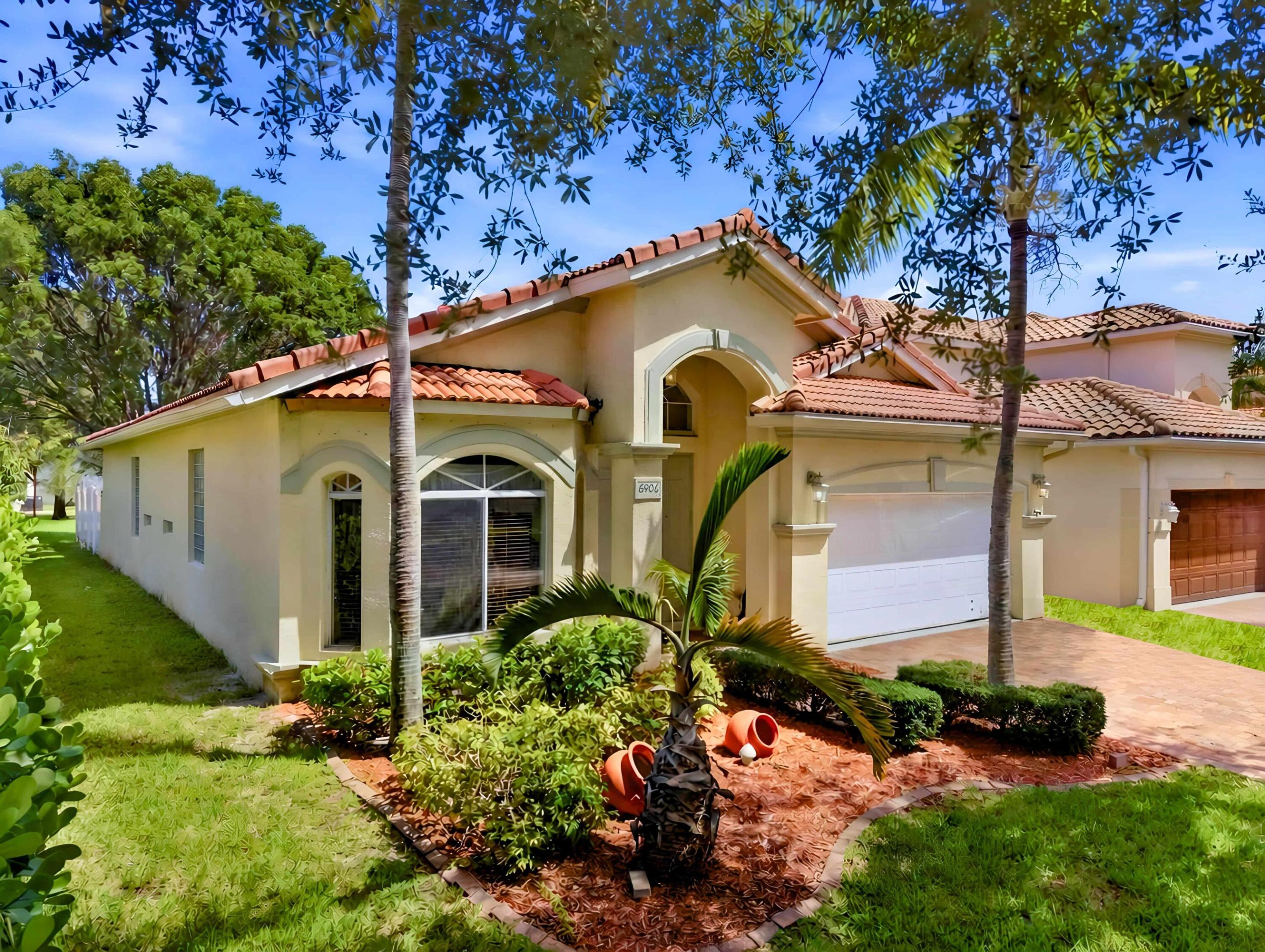 Welcome to this beautifully maintained 3 bedroom, 2 bath home in the highly sought after gated community of Terracina. Offering an open and inviting floor plan, this residence feature spacious living areas, well-appointed kitchen with ample cabinetry and counter space. Enjoy peaceful lake views from your backyard, perfect for  morning coffee or evening sunsets. Residents of Terracina enjoy resort-style amenities, including a clubhouse, fitness center, swimming pool, tennis courts, playground and beautiful landscaped common areas. Conveniently located near top-rated school, shopping, dining, major highways and Palm Beach International Airport