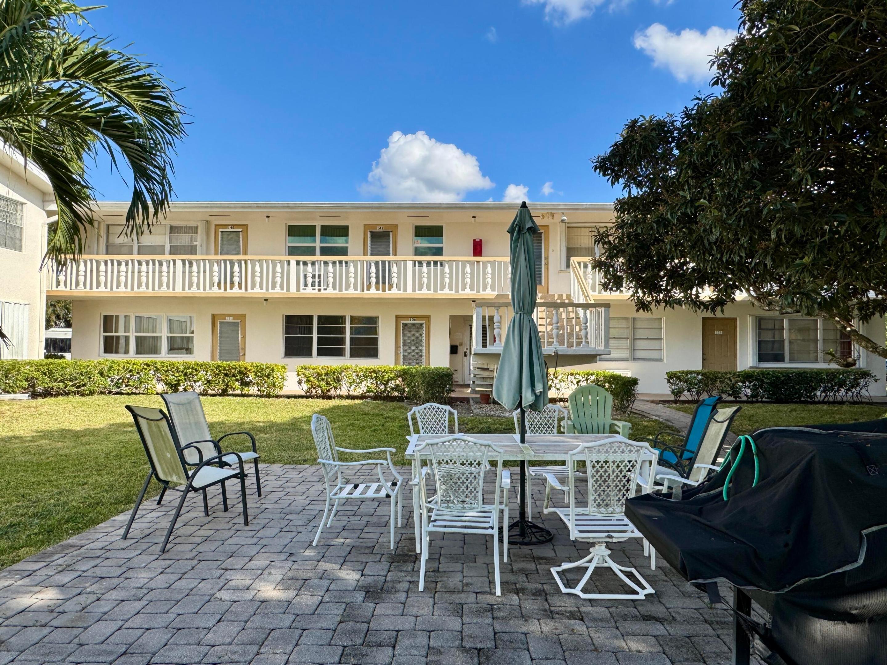 Beautifully Furnished, TURNKEY 1BD/1.5BA Condo on second floor in Century Village! Move-in ready and tastefully furnished, 1-bedroom, 1.5-bath condo offers easy living in Century Village's resort-style 55+ community. CENTRAL A/C, ACCORDION SHUTTERS. Great location, close to stairs and garden with grill area Century Village offers 24/7 gated security, multiple pools, fitness center, clubhouse with entertainment, bus transportation, and endless activities. Look no further—your perfect Florida retirement home is here!