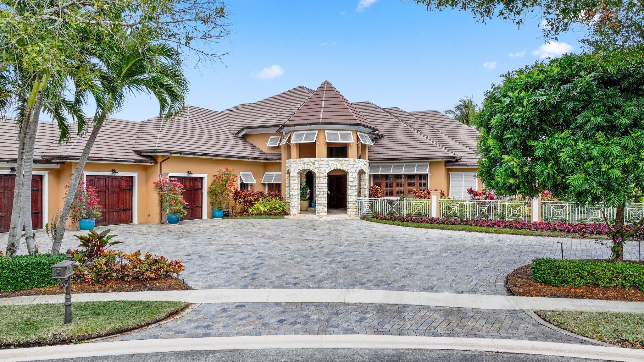 Custom one of a kind estate sitting on just under 1 acre in Bermuda Run in Broken Sound Country Club. The main home is 5 bedrooms + office with a Full 2,500sf guest home with a living room, kitchen, 2 bedrooms, 3 bathrooms and loft/office upstairs. The main home has a full covered veranda opening up to the oasis backyard with sand bottom infinity pool, hot tub and spa. This is vacation living in the home and at the country club. See additional details below and floor plan in the photos. See more Public Remarks:

A luxurious one-of-a-kind custom-built estate in the premier Broken Sound Club of Boca Raton, this residence defines South Florida country club living and is the ideal combination of understated elegance and luxury. Surrounded by views of an award winning 18-hole golf course and centrally located in the heart of Boca Raton, it's only minutes from I-95, the Turnpike, downtown, and the beach.

The culmination of meticulous craftsmanship and luxury materials from around the globe, this completely remodeled and rebuilt (2012) British West Indies-inspired estate is a work of art boasting a majestic floor plan which features inviting indoor and outdoor living areas, multiple expansive covered lanais and terraces, boundless windows, sliding glass doors, double-vaulted ceilings, and high-end custom finishes throughout. Sitting on a double lot just shy of one acre, the sliding floor-to-ceiling windows open to the outside to create a very tranquil living experience. This design creates an elegance that pairs with the more laid-back aspects of the property beautifully.

The striking main house boasts five bedrooms, each with walk-in closets and full en suite bathrooms for a total of six full and one-half bathrooms. The main house includes an office, and home theater room complete with a 10-foot screen and state-of-the-art audio and video equipment. Built for entertaining, a full wet bar includes dishwasher, ice machine, two Sub Zero undercounter refrigerators, and two full-length Sub Zero wine refrigerators (over 120 bottle capacity each). The two-story guest house features a kitchen, two bedrooms, three full bathrooms, and an 800 SF loft currently used as an art studio/office.

The outdoor space is truly an architectural and design wonder and it makes you feel like you live in your own private resort. The space boasts an unparalleled level of luxury, ensuring unforgettable outdoor areas for entertaining and relaxation. This backyard oasis includes a sand-bottom, heated, salt water infinity pool complete with a water slide and a 14-person hot tub. Next to the pool is a sand beach with a gas fire pit that seamlessly blends into the exquisite views of the golf course and beautifully matured landscaping lining the property with privacy. The cabana bath includes both a steam room and a dry sauna. A full outdoor kitchen and 20-person outdoor dining in a screened gazebo ensure a wonderful time entertaining family and friends.

The master suite boasts a private sitting area with an exquisite view and entry to the pool and backyard. The master bathroom has his and hers toilets, an extra-large shower with rainfall showerhead and jets, double vanity, two-person jacuzzi tub, and an oversized walk-in closet with built-ins and an island.

Specifications and Features:

- Chef's kitchen accentuated with top-of-the-line appliances
- 12-burner Wolf gas rangetop with an industrial ventilation hood
- Two 36-inch side-by-side Sub Zero refrigerators
- Two 36-inch side-by-side Sub Zero freezers
- Two Wolf ovens
- Two Miele ultra-quiet dishwashers
- Built-in Miele microwave oven
- Three farmhouse sinks
- Custom made cabinetry, marble and granite countertops, oversized island, walk-in pantry, and a two-story skylight
- Fully integrated audio and video to every room of the house with high-end equipment
- Five-A/C units (2022) in the main house with U/V light cleaner, zoned control for individual climate control per room and linear vent diffusers; and two separate A/C units for the guest house
- Two-water heaters (120-gallon and 80-gallon backup) for the main house (2022) and a gas-powered tankless water heater for the guest house
- Commercial-grade Kohler 80kw full-house generator
- Hurricane impact glass throughout
- Commercial-grade Generac full-house generator
- Brand new pool pump, filter, gas-powered heater and electric heater (2023)
- Two 1,000-gallon propane tanks buried underground
- SWAT mosquito automated misting system lining the parameter of the property
- Aquasana whole-house water filtration system (2022)
- Guest house constructed with ICF (insulated concrete form) capable of sustaining winds over 200 mph
- Three-car garage with epoxy floor coating, Tesla wall charging connector, built-in storage and A/C
- Natural granite stone paved driveway
- 14,419 SF total with 9,914 SF under air (7,768 SF main house / 2,146 SF guest house) and over 3,540 SF covered patio space

About Broken Sound Club:
- One of the most exclusive, award-winning golf and country clubs in south Florida
- Two world-renowned courses both GEO Certified (the international mark of sustainability assurance of the Golf Environment Organization) and Audubon Sanctuary Certified, with the Old Course hosting the PGA Tour Champions season opener
- Newly remodeled (2023) main clubhouse with indoor and outdoor dining
- Two-acre poolscape with waterslide sanctuary aquatic center
- 23 Har-Tru tennis courts and 4 pickleball courts
- 38,000 SF LEED Certified Moonstone Full-Service Spa and Fitness Center
- Numerous dining options
- 24-hour manned gate and roving security patrols
- Mandatory membership
- Located 4.1 miles from Boca Raton Private Airport