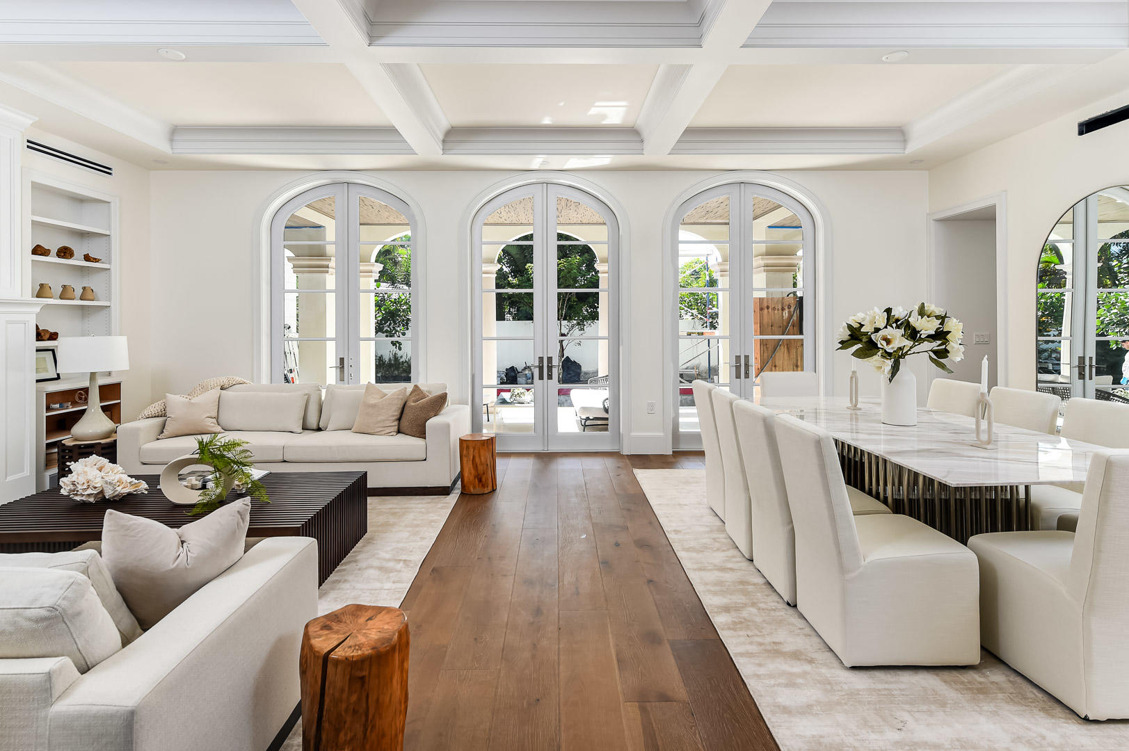 This elegant new construction five bedroom home is situated on an oversized 100 x 120 +/- SF  foot lot in one of Palm Beach's most desirable locations.  With beautiful golf course views to the north and an oversized backyard complete with a pool, spa, and summer kitchen under a gazebo, this is the perfect home for entertaining guests or a large family.  The covered loggia off the living room has a beautiful pecky cypress ceiling and room for an al fresco dining table and an outdoor living area.  The fully equipped kitchen is appointed with Subzero and Wolf appliances and Taj Mahal quartzite countertops over beautiful Italian white oak flooring.   The ground floor master suite overlooks the pool and spa and features a vaulted ceiling.  Beautiful neutral tone Italian marble and Brizo polished nickel fixtures compliment the master bath which leads to a large walk in custom closet.  Other features include a a 45 kw full house generator, fireplace, elevator, 2-car garage, laundry upstairs and downstairs, and a large family room with vaulted ceiling off of the kitchen.  This is an excellent opportunity to own a beautiful finished brand new custom five bedroom home in the near north end of Palm Beach with easy access to the beach and the lake trail.