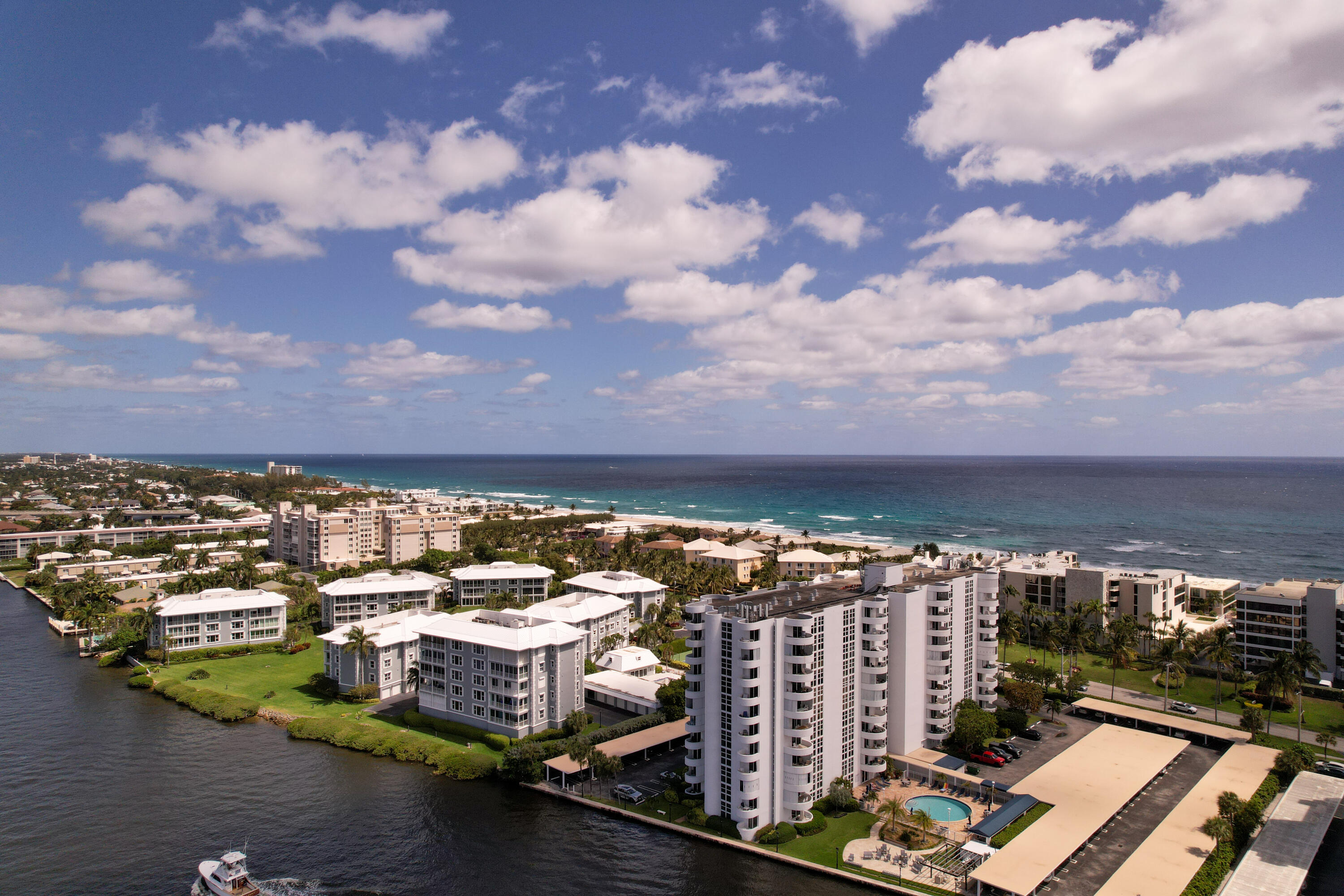 This direct Intracoastal oasis has stunning 2nd floor water views, with the feel of a waterfront home and all the convenience of condo living.  The light & bright kitchen features a waterfront eat-in area, custom shiplap walls & recessed lighting. The oversized primary suite includes an updated bathroom, custom built-in closet and gorgeous water vistas. The guest suite features a beautiful custom built-in & updated guest bath.  The views are absolutely breathtaking from each of the 2 balconies, enjoy true waterfront-home ambiance in a condo setting. Coastal House is a fabulous condominium located directly on the Intracoastal in Delray Beach. This exclusive building features a fitness center, private beach access and a gorgeous waterfront pergola area with summer-kitchen, perfect for entertaining on the Intracoastal. Coastal House is just minutes from famed Atlantic Avenue and the very best of Delray Beach's shopping and dining.

Information published or otherwise provided by the listing company and its representatives including but not limited to prices, measurements, square footages, lot sizes, calculations, statistics, and videos are deemed reliable but are not guaranteed and are subject to errors, omissions or changes without notice. All such information should be independently verified by any prospective purchaser or seller. Parties should perform their own due diligence to verify such information prior to a sale or listing. Listing company expressly disclaims any warranty or representation regarding such information