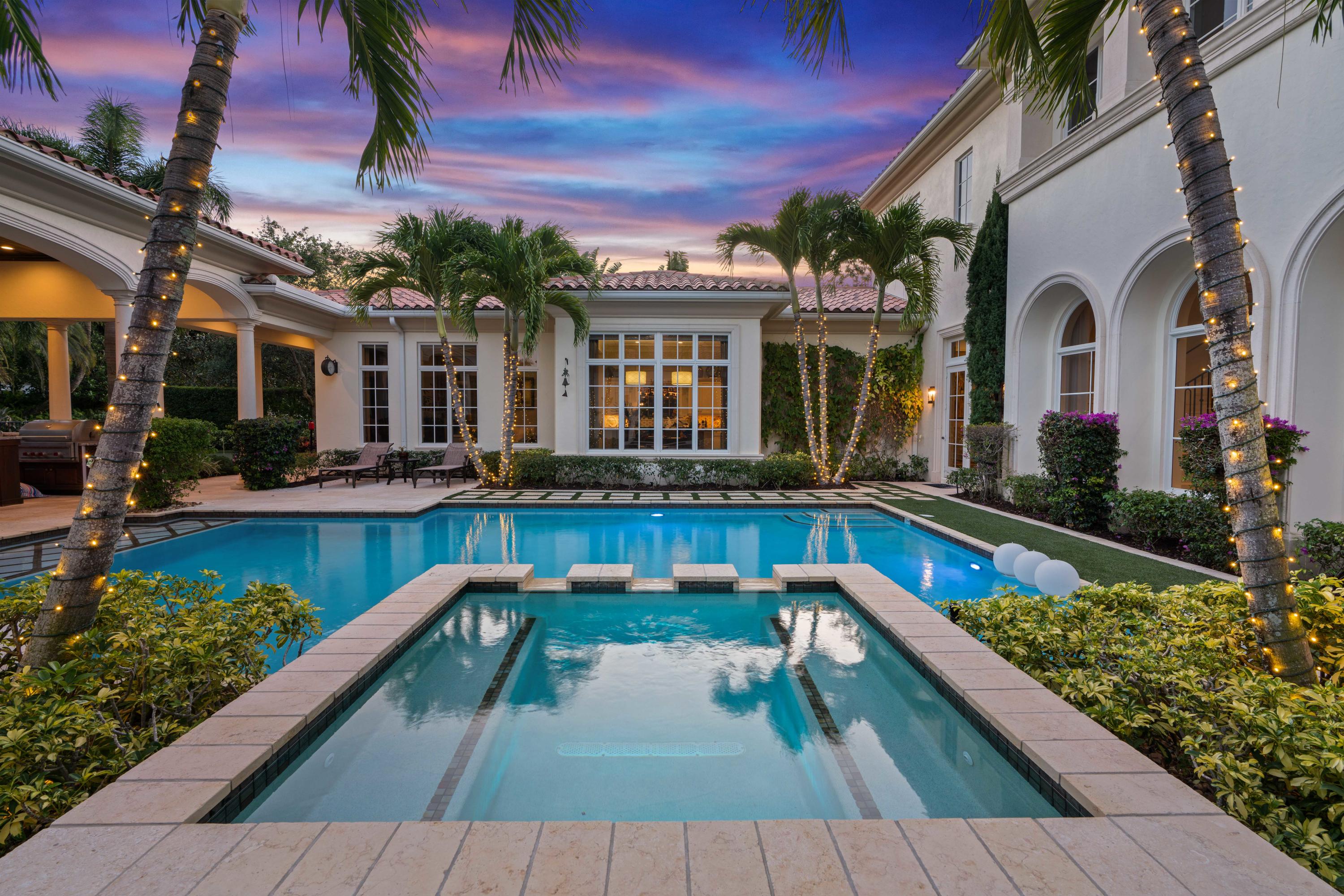 This 2 story Old Palm home will overwhelm you with its light and airy beauty.  All rooms overlook a stunning pool, summer kitchen, outdoor fireplace and lush tropically landscaped grounds. 5 bedrooms, 6.2 bathrooms, 3 car garage, media/bar room and elevator all make up this amazing opportunity for you to live in Old Palm with your family or host visitors.  In addition to this exquisite home, you will live in one of the most sought after golf communities in south Florida. Elegant clubhouse, 33 acre state of the art practice facility, fitness center, spa and access to a beach club. Old Palm is conveniently located in the heart of Palm beach gardens between I-95 and the Florida Turnpike.