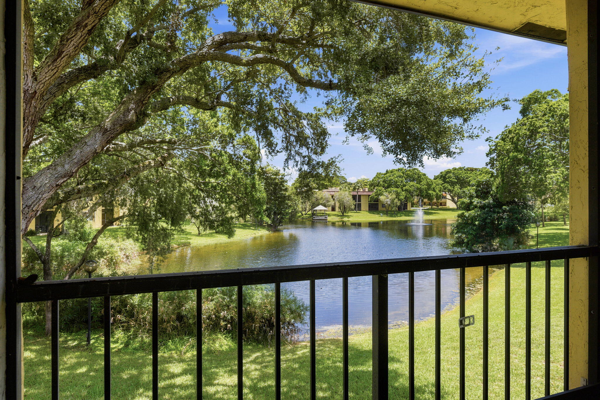 Freshly painted and exceptionally maintained, this bright and spacious 1 bedroom, 1.5 bathroom second floor condo offers turnkey living in the desirable Boca Terrace Community. Inside, you'll find tile flooring throughout, a large bedroom and ample storage, with the living area opening up to a private, screened-in balcony featuring serene lake views. The unit is also equipped with accordion shutters for peace of mind. Enjoy resort style amenities, including a pool, tennis courts and clubhouse. The monthly HOA dues include exterior insurance, grounds maintenance & water. Located in the heart of Boca Raton, you're just minutes from Sugar Sand Park, pristine beaches, premier shopping, dining, FAU and I-95.