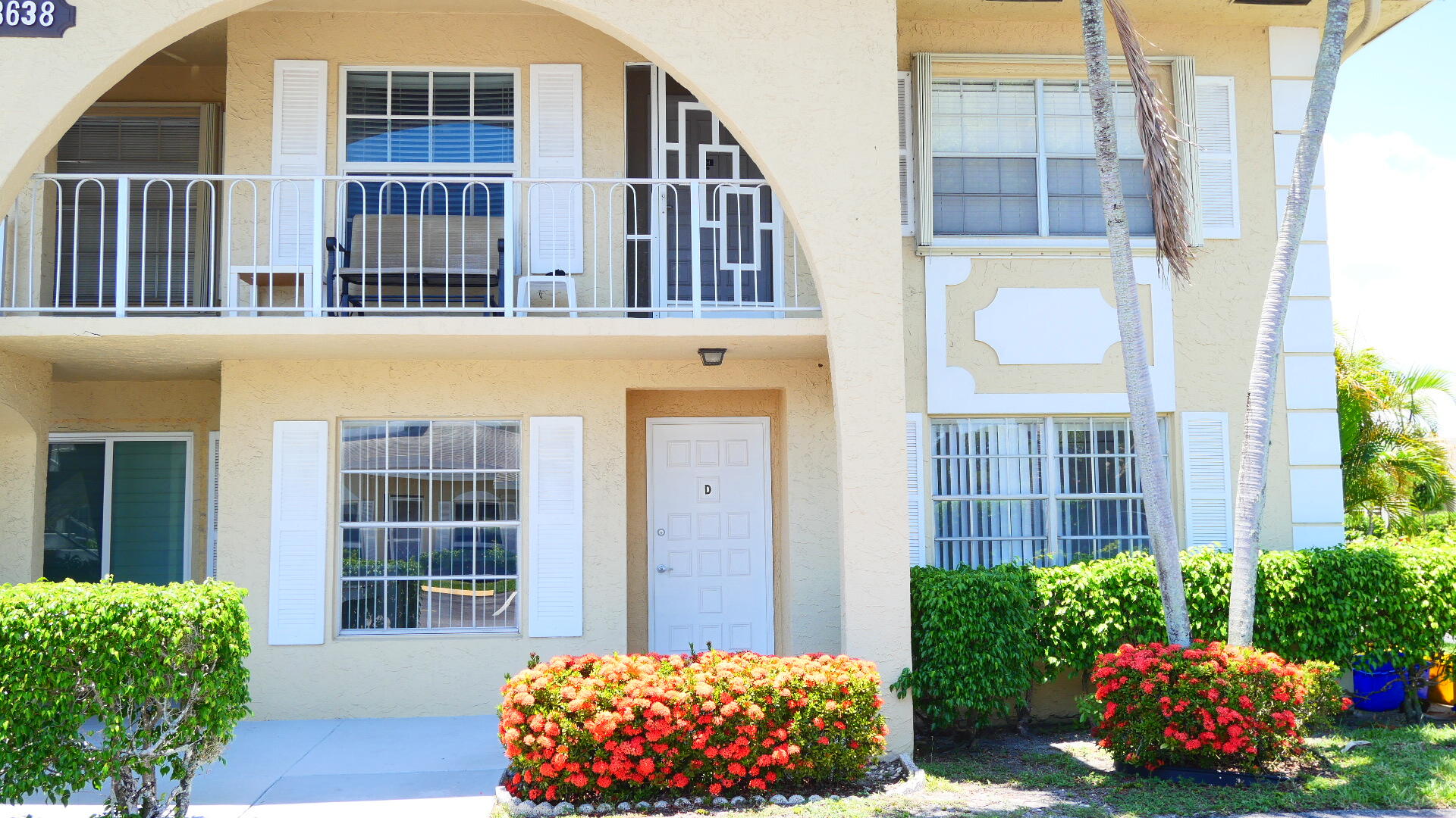 Step into this beautifully refreshed ground-floor corner residence, where natural light pours in from multiple exposures, creating an inviting, airy atmosphere you'll love coming home to every day. Freshly painted and meticulously maintained, this spacious condo offers the comfort and convenience today's renters are seeking.  The primary suite features a new bathtub and sink, while both bedrooms are enhanced with new window treatments, providing a fresh, updated feel throughout. The generously sized floor plan easily accommodates larger furniture pieces, giving you the flexibility to create the home you've always wanted.  Enjoy morning coffee or evening relaxation on the open rear patio, and appreciate the convenience of parking just steps from your front door.  Residents also enjoy access to the community's brand-new, state-of-the-art clubhouse, now open and offering an exciting array of social activities, amenities, and opportunities to meet neighbors and stay active. Choose between a resort-style pool and a dedicated lap pool, with abundant clubhouse parking and guest parking conveniently located near the unit.  Even better, water is included, along with a Pride Maintenance Contract, providing added value and peace of mind.