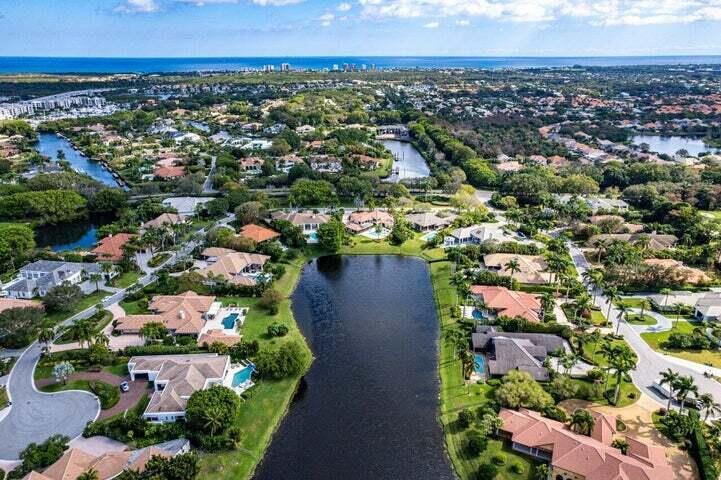 Build your dream home on one of the prettiest premier custom home lot in all of Frenchman's Creek. Spectacular water views on over 1/2 acre!! Can fit approx 7,500 sq. ft on one floor with a four car garage. Call for details.