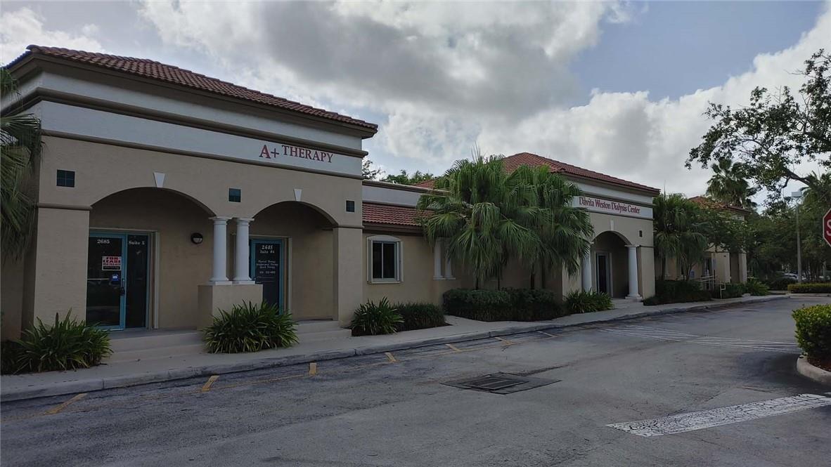 100% Occupied! Great Investment Opportunity! Multi Tenant Medical Office Investment. Lakeside Corporate Park is a well maintained professional campus is easily accessible form I75 on Weston Road. Close proximity to Cleveland Clinic and Miami Children's Hospital. For sale is one whole single story building. 100% occupied mixed medical building total of 15,429 sqft split into 8 units. Units 1-3 consists of 5,649 sqft and is currently anchored by Davita Dialysis. Unit 4 consists of 1,592 sqft and is A+ Therapy (physical therapy). Unit 5, 2,260 sqft, was leased May 2023 to a Nephrology group. . Unit 6, 1,628 sqft, was leased July 2023 to an Infusion Center.  Unit 7 and 8 are 3,888 sqft leased to a Medical Research Company.
