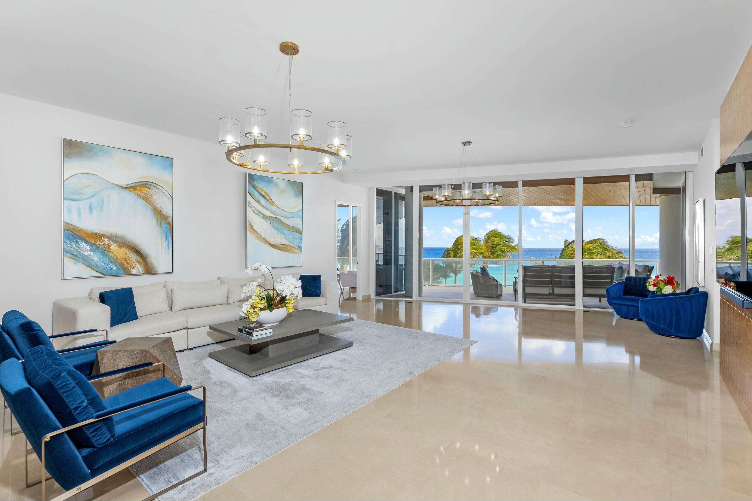 Residence 304 at One Thousand Ocean presents a rare opportunity to own a direct oceanfront unit, offering unparalleled luxury and exclusivity.
It embodies sophistication, offering direct ocean views and a premier position overlooking the inlet, where the graceful passage of yachts and boats creates a lively and picturesque backdrop. Updated with impeccable designer finishes, this residence seamlessly combines refined luxury with breathtaking Atlantic vistas visible from all main living spaces and bedrooms. The expansive private terrace, spanning over 1,000 square feet, offers a tranquil outdoor haven, featuring a private plunge pool and a fully equipped summer kitchen, ideal for al fresco dining and entertaining. This elegantly updated condominium includes three generously sized bedrooms, four full bathrooms, and a powder room. At its heart lies a chef's gourmet kitchen, thoughtfully integrated with the adjoining family room, crafted to delight culinary enthusiasts and elevate everyday living.

The grand primary suite offers a private retreat of unparalleled elegance, showcasing uninterrupted ocean views, a custom-designed walk-in closet, and a thoughtfully crafted en-suite bathroom with dual sinks, a water closet, and a separate soaking tub and glass-enclosed shower. Throughout the residence, soaring ceilings and floor-to-ceiling windows frame breathtaking panoramic ocean vistas, bathing the interiors in natural light and infusing the space with a profound sense of grandeur.

Designed by the internationally acclaimed architectural firm Garcia Stromberg, One Thousand Ocean epitomizes sophistication and luxury. Residents enjoy access to an array of world-class amenities, including 24-hour security and valet services. This offering includes a private two-car garage and dedicated storage. 

For those seeking an extraordinary residence that embodies coastal elegance and modern refinement, Residence 304 at One Thousand Ocean is truly without equal.