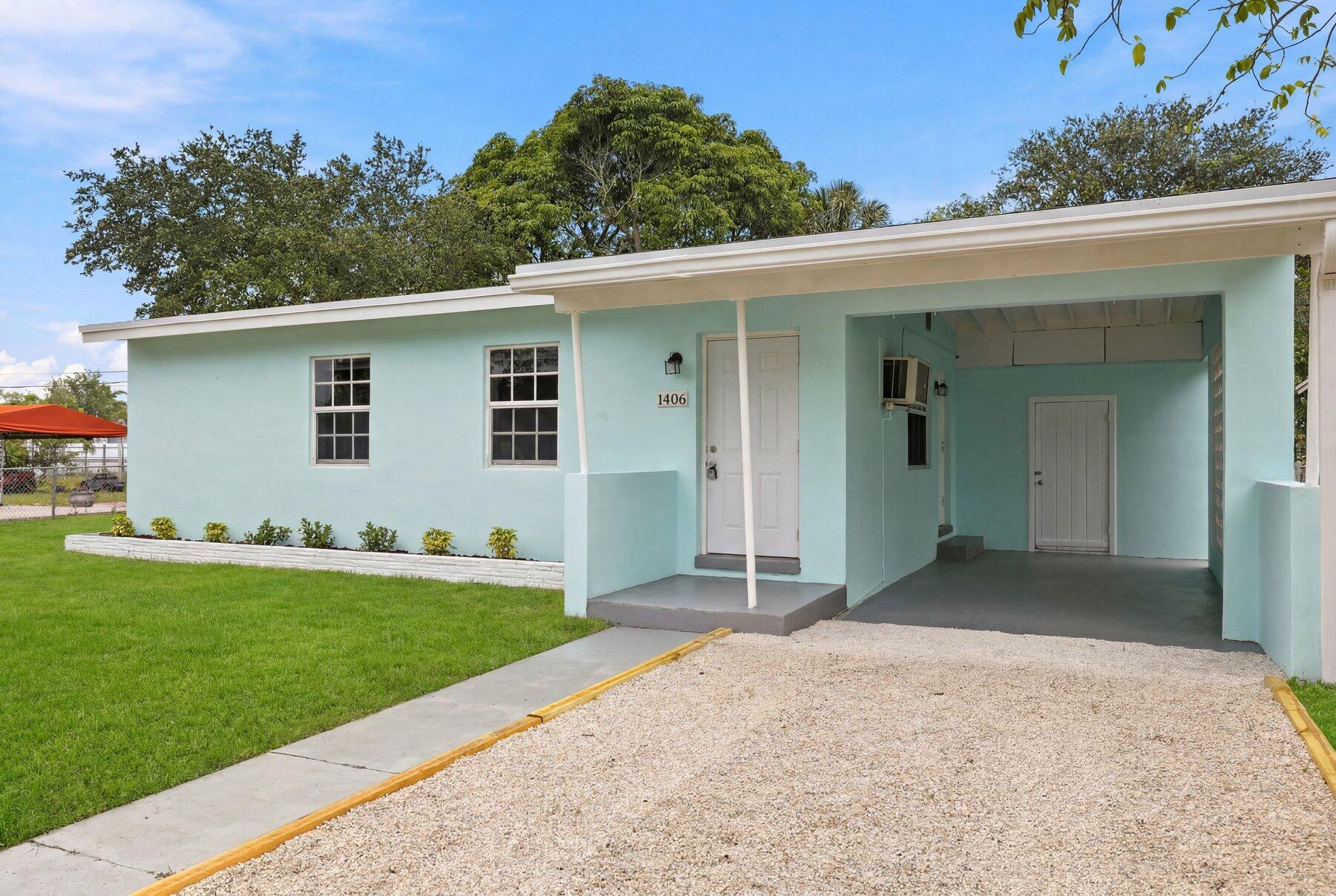 Move right into this fully renovated 2-bedroom single-family home, featuring large-format porcelain tile flooring throughout and a completely updated kitchen with new countertops, electric range, and refrigerator. Major systems and curb appeal have all been addressed: a brand-new roof with warranty, hurricane-impact windows, a brand-new driveway, and a covered carport for safe, easy parking. The fully fenced front and rear yard offers privacy and security, while mature shade trees and a spacious yard create the perfect setting for outdoor entertaining. Ideally located east of I-95, just minutes from downtown Fort Lauderdale's employment centers, dining, entertainment, and beaches — with quick access to major roadways for an easy commute anywhere in South Florida. Beautifully renovated 2-bedroom home featuring porcelain tile floors throughout and a fully updated kitchen with new countertops, electric range, and refrigerator. Major upgrades include a brand-new roof with warranty, hurricane-impact windows, a new driveway, and a covered carport, plus a fully fenced yard with mature shade trees for entertaining. Located east of I-95, just minutes from downtown Fort Lauderdale's employment, dining, entertainment, beaches, and major roadways.