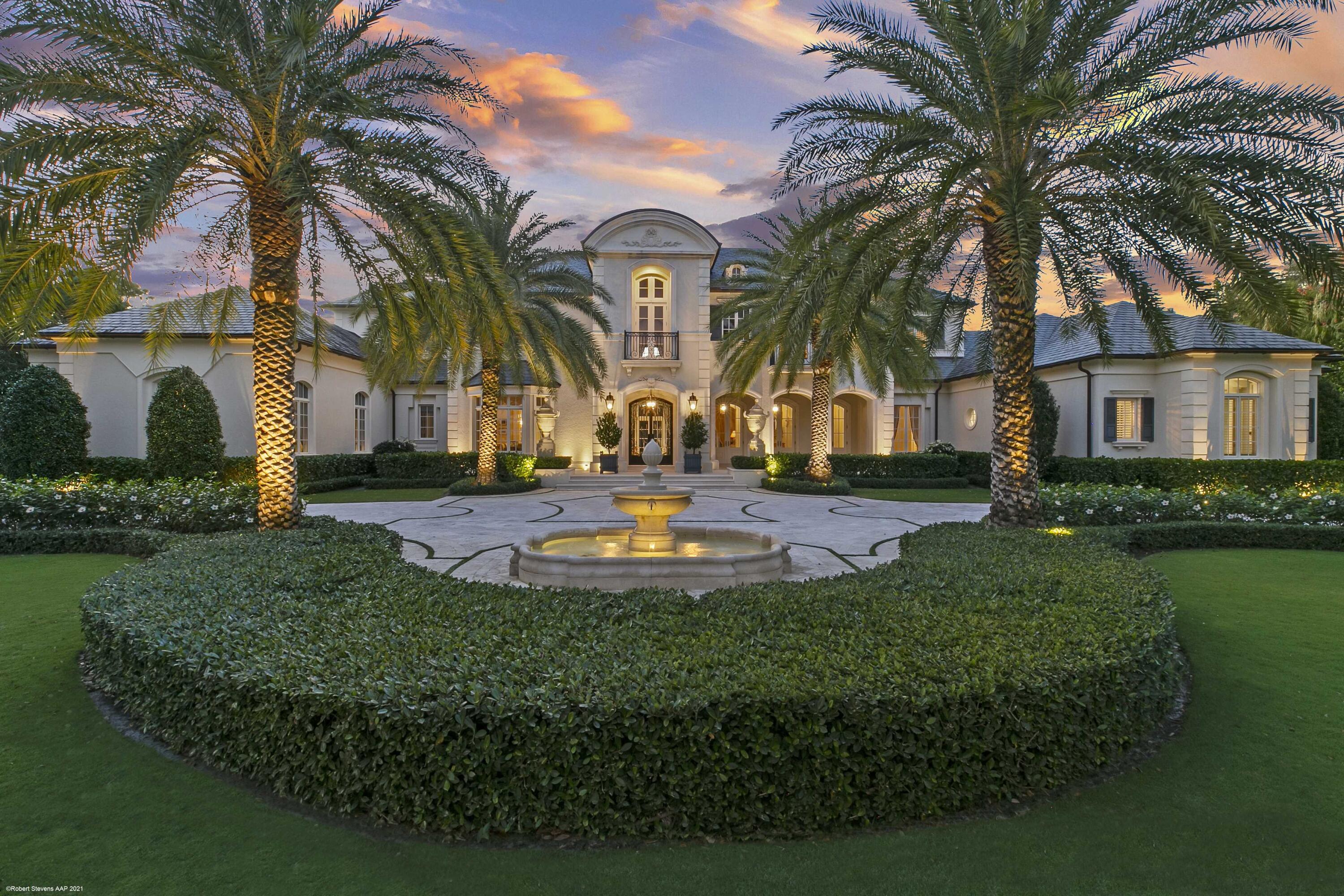 This timeless European Estate Home sits on 1.6 acres in the heart of The Bear's Club.  In fact, it was the first lot selected for purchase in the entire neighborhood due to its expansive front yard view across the largest residential lake in the community, and the rear view to both the 13th and 14th holes of the Jack Nicklaus Signature golf course.  Designed by Randall Stofft Architects and built by Lavelle Construction, the entire 14,023 Total SF home was renovated by Lavelle  in 2015.  Next level features like a slate roof, and interior detailing too numerous to count make this estate a true signature property.