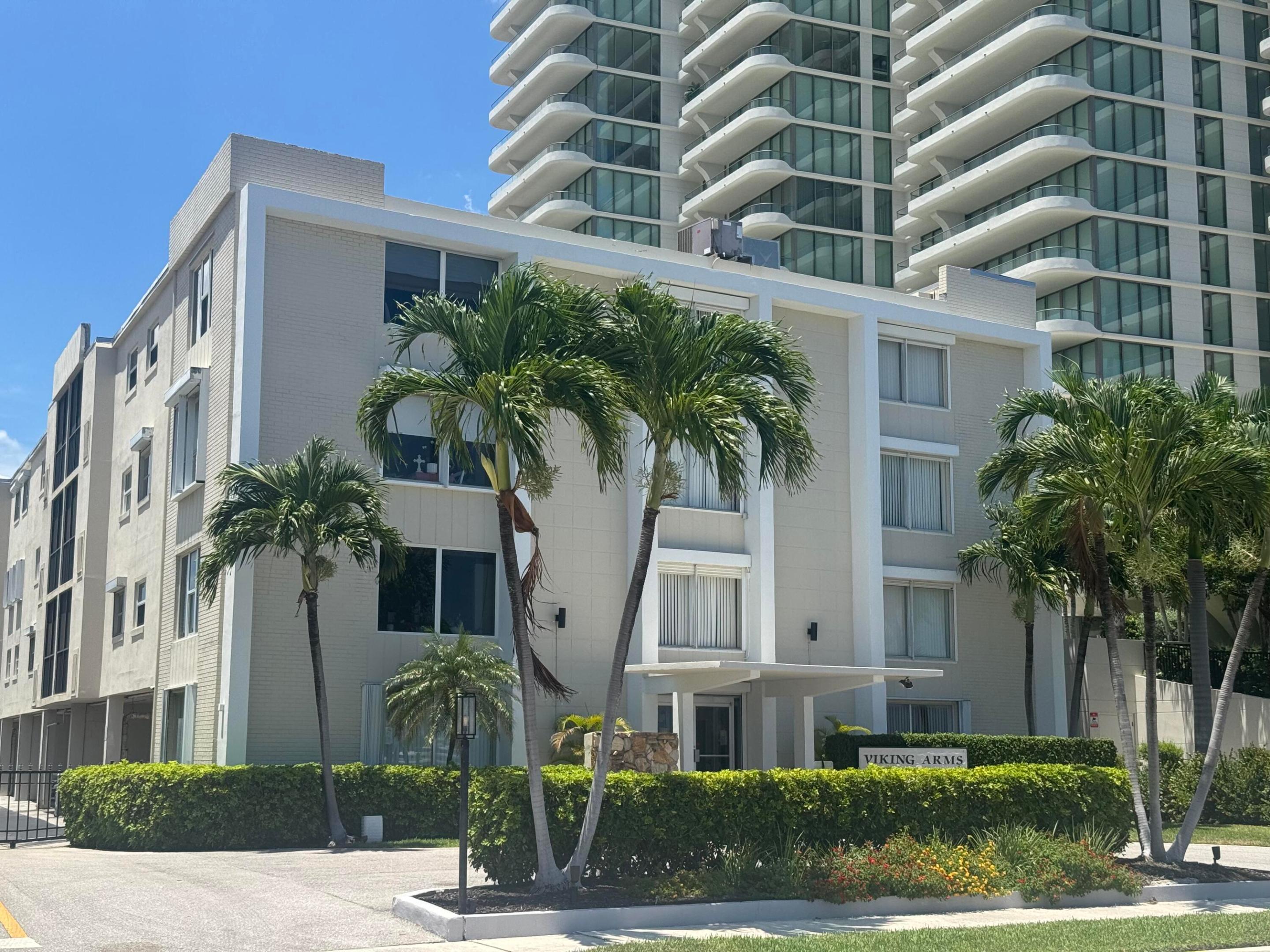 This gem is located  close  to popular downtown Clematis St. ,Across the bridge is Worth Avenue and Palm Bch Island  and also walk or bike to Beaches and downtown, shopping, restaurants , music and more.This boutique style 3 story building is tucked in between affluent luxury high rises on both sides .The property is on first floor and an end unit only a few steps to the assigned covered parking spot. Wood and tile flooring , designer paint. The AC was replaced in 2021,  No assessments , Milestone reports and repairs have been made and are available. Community has private heated pool and sauna for your enjoyment. Onsite property management. Community is Gated. Plenty of guest parking.Storage Room for Bikes.HOA fees include basic cable ,water and gas for stove . There are 2 elevators .