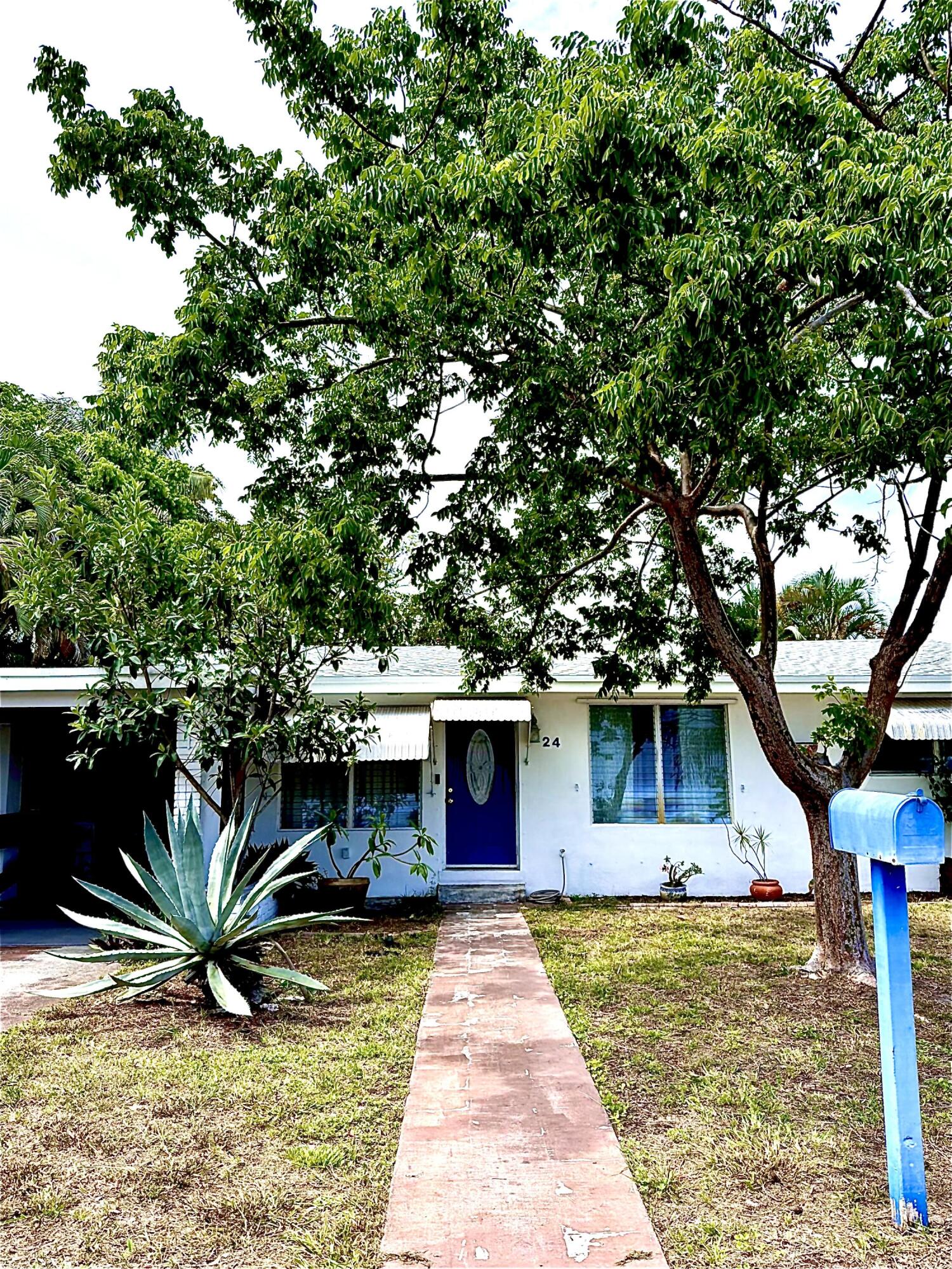 Charming 3/1 house located at 24 SW 12th Ave in Dania, FL. This property provides a unique opportunity to own a piece of real estate in a desirable area. Enjoy the convenience of being in close proximity to local amenities and the vibrant community atmosphere. The house has a nice size den/office with window and closet that has been used as 3rd bedroom at times. The house sits on a double lot with ample room for any future plans for a pool, etc. The fully fenced in yard has beautiful mature mango tree that provides an abundance of fruit, as well as shade. New roof and A/C. 2 miles to the beach, 3 miles to FLL international airport, 2 miles to downtown Hollywood, 6 miles to downtown Fort Lauderdale, a perfect location between Fort Lauderdale and Miami. A perfect place to call home.