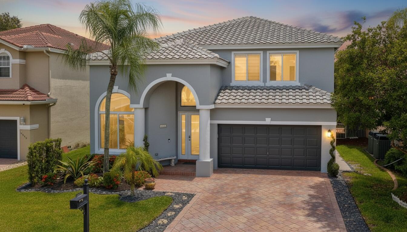 This home has known the same owner for nearly three decades — and now finally, it can be yours. Tucked inside Lennox Isles, one of Coral Springs' most intimate gated communities, this spacious single-family home sits in a quiet pocket where through traffic doesn't exist and the only sound you'll hear are birds singing from the mature hedges lining your private backyard. The location is effortless: Publix, the Sawgrass Expressway, parks, shops, and downtown Coral Springs are all within easy reach — yet once you turn into the community, the outside world falls away. Soaring 19-foot ceilings greet you in the formal living and dining room — bright, open, and airy. A bedroom and full bath on the first floor offer flexibility for guests, a home office, or multigenerational living. Upstairs, three additional bedrooms and two full baths are anchored by a generous Primary Suite with vaulted ceilings, an expansive walk-in closet, a large secondary closet, and a spa-sized ensuite bath designed for real rest. The kitchen has been beautifully renovated with sparkling white quartz countertops, high-end wood cabinetry, and the kind of storage that actually changes how you feel about cooking. Bathrooms have been refreshed throughout. Custom, high-end window treatments add a tailored finish. The front driveway and patio are laid in beautiful pavers. And with a 2024 roof and all-new impact windows and doors, the big-ticket work is already done. Step onto to the covered, screened-in patio and you'll understand immediately why this home has been so deeply loved. Entirely private, wrapped in mature, dense hedges, it's the kind of outdoor space that becomes the center of your life — morning coffee, evening dinners, or simply sitting still while the rest of the world keeps moving. Come see it for yourself — and come ready to make it yours.
