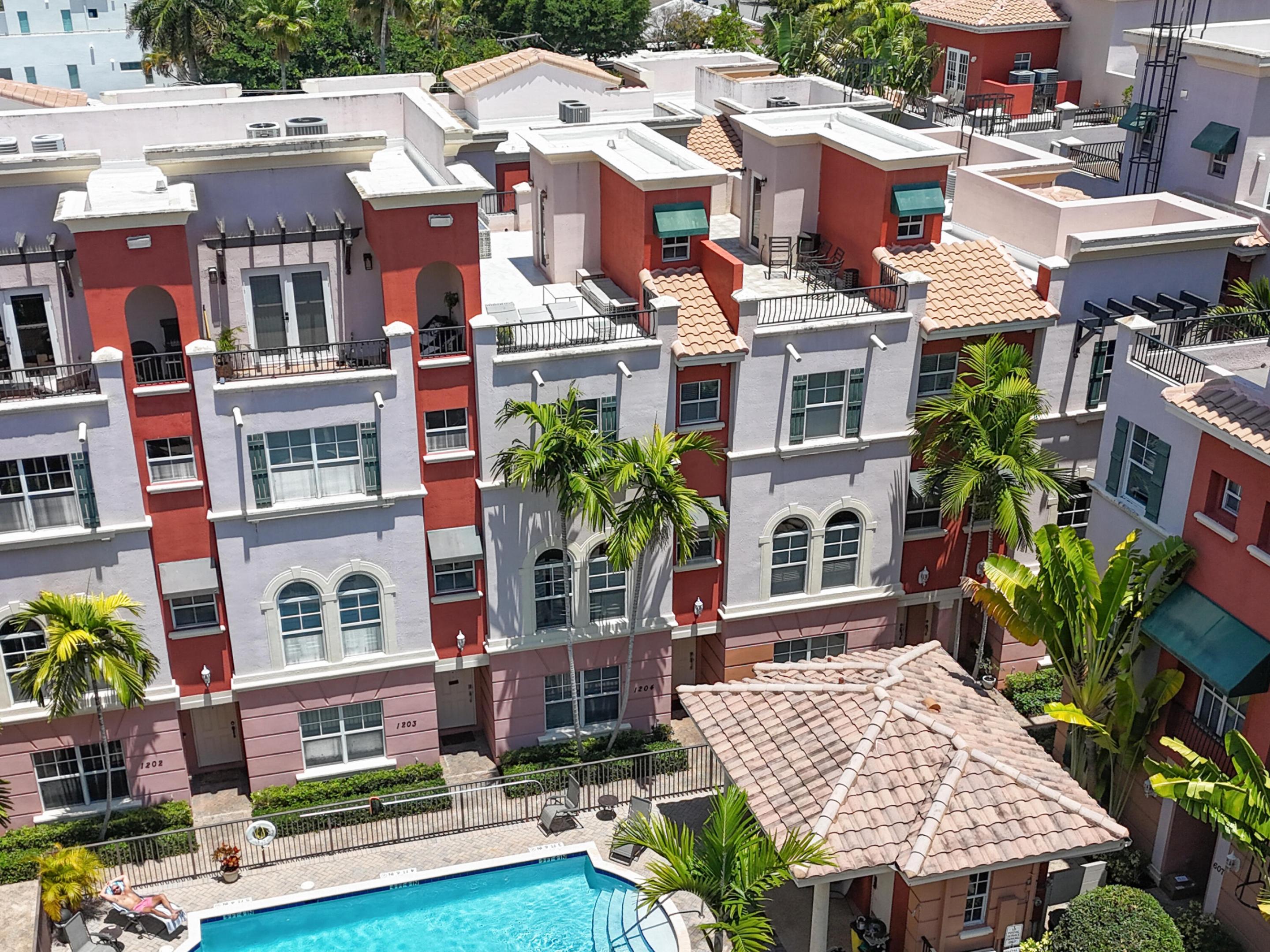 Beautiful Mediterranean style townhouse with a brand-new white tile rooftop overlooking the pool. This 3-bedroom 3.5 bath is just 1.2 miles from Fort Lauderdale Beach and is very close to many fine dining restaurants and clubs.