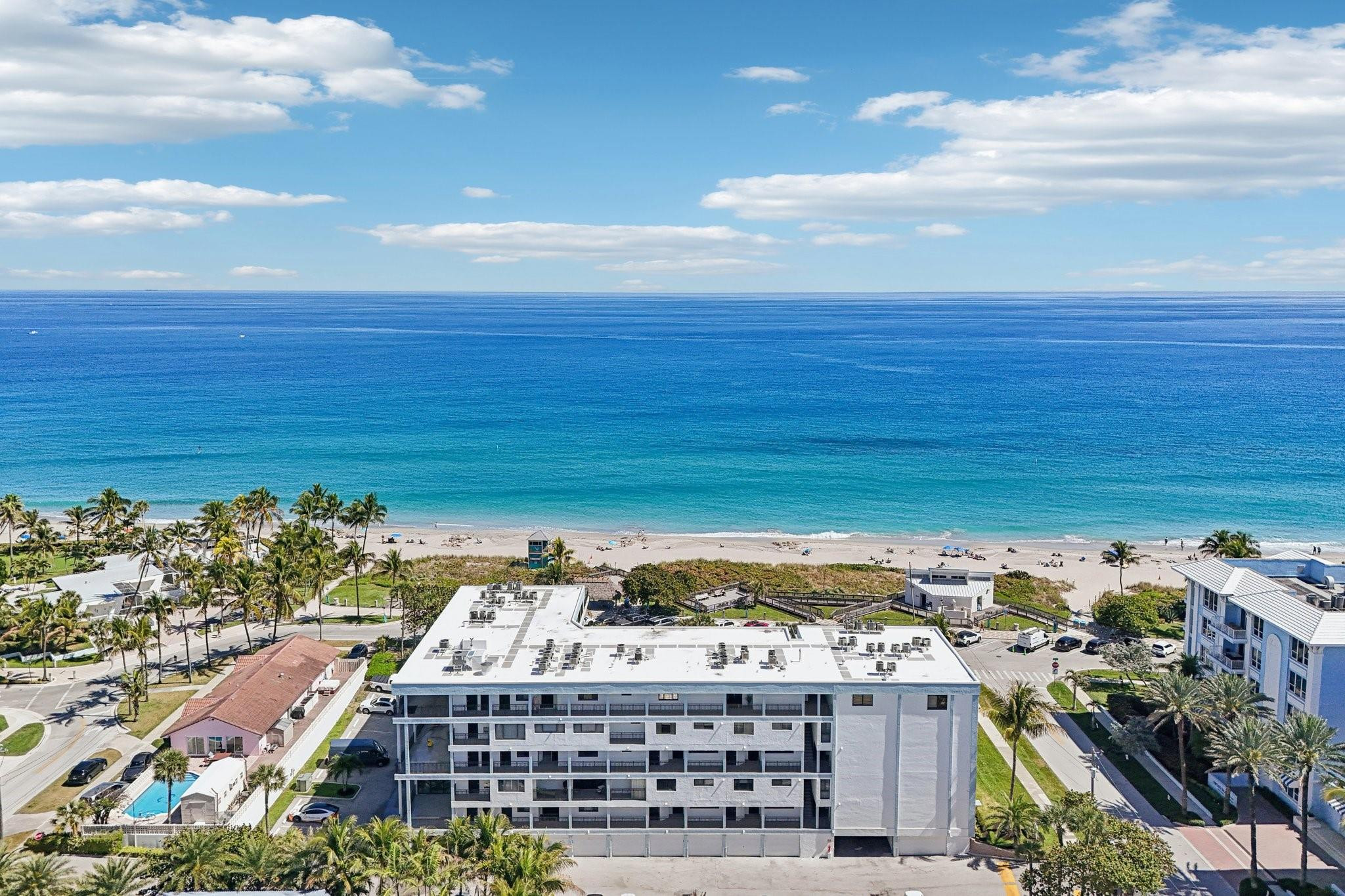 Discover unparalleled coastal living in this absolultely stunning & totally unique two-story residence! Just steps to the sand, this luxury oceanfront home boasts breathtaking ocean views, soaring ceilings in the living area, lots of natural light & a spacious floor plan. The unit has been completely updated & features impact windows & doors, a modern kitchen with white-shaker cabinetry, granite tops & s.s. appliances, contemporary bathrooms & designer-selected wood-look tile flooring! Unwind to the soothing sound of the waves on the back porch or walk right out to the community pool & beach. Perfectly situated in the heart of Deerfield Beach, you’re just a short stroll to restaurants, shopping, entertainment & The Cove. Investor friendly building. Don't miss this opportunity!
