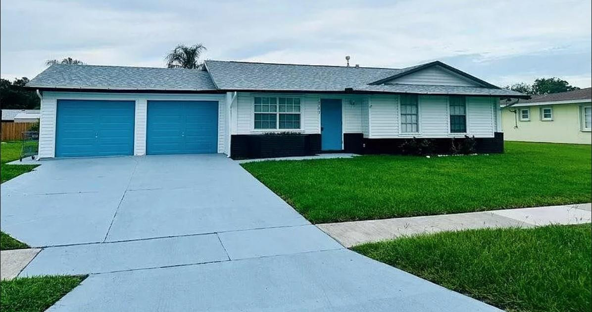 *Investors special* @7% return.  Listed below appraised value for quick sale. IDEAL near city parks, stunning fully RENOVATED 3 bed, 3 full bath with caged-in pool & over-sized 2 car garage w/ driveway; 2 dens: newly built den in back of garage. Den in house with built-in bar. Large pool deck area and shed. New hurricane impact windows. New floors, bathroom, kitchen, stainless high-end steal appliances: refrig/stove, washer/dryer, dishwasher, garbage disposal; newer roof, newly new hurricane impact windows, laundry sink, door knobs, blinds, mounted professional dart board set & pool table in garage. Vents just cleaned. Fully furnished if interested, for both short & long-term rent. Central A/C and CBS home. Utilities not included. 1st month due prior to move-in & $4,000 security deposit.