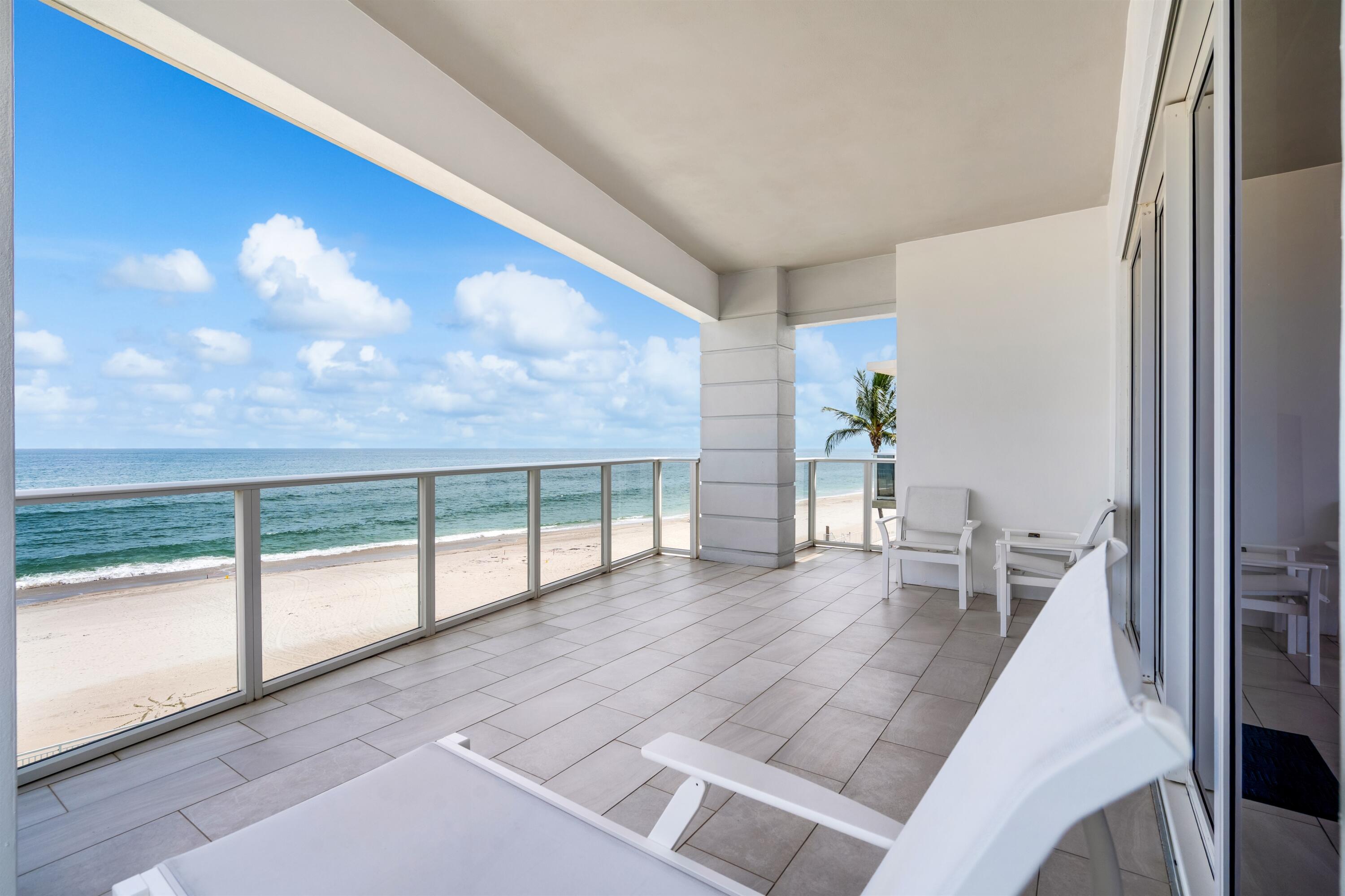 Rare oceanfront corner penthouse with sweeping views up and down the coastline, perfectly positioned along a serene stretch of beachfront. Impeccably maintained, this exceptional residence is defined by soaring ceilings and walls of floor to ceiling impact glass that flood the interiors with natural light while showcasing breathtaking water views from nearly every room. The chef's kitchen features custom European cabinetry, quartz countertops, and a suite of premium appliances including Bosch, Wolf, and Sub-Zero. The spacious primary suite opens directly to an oceanfront balcony and captures mesmerizing sunrise views, complemented by a spa inspired bath and dual walk in closets. Two additional guest suites offer comfort, privacy, and generous storage. Smart home integration by Control4 includes custom lighting, electric shades, and built in speakers for effortless living. Located at 1200 Hillsboro Mile, this boutique oceanfront offering features private beach access, an Intracoastal day dock, two pools, and a fitness center.  DISCLAIMER: Information published or otherwise provided by the listing company and its representatives including but not limited to prices, measurements, square footages, lot sizes, calculations, statistics, and videos are deemed reliable but are not guaranteed and are subject to errors, omissions or changes without notice. All such information should be independently verified by any prospective purchaser or seller. Parties should perform their own due diligence to verify such information prior to a sale or listing. Listing company expressly disclaims any warranty or representation regarding such information. Prices published are either list price, sold price, and/or last asking price. The listing company participates in the Multiple Listing Service and IDX. The properties published as listed and sold are not necessarily exclusive to listing company and may be listed or have sold with other members of the Multiple Listing Service. Transactions where listing company represented both buyers and sellers are calculated as two sales. "No payments made until title passes" Some affiliations may not be applicable to certain geographic areas. If your property is currently listed with another broker, please disregard any solicitation for services. Information published or otherwise provided by seller, listing company or its representatives is deemed reliable but are not guaranteed and subject to errors, omissions, or changes without notice. Copyright 2026 by the listing company. All Rights Reserved.