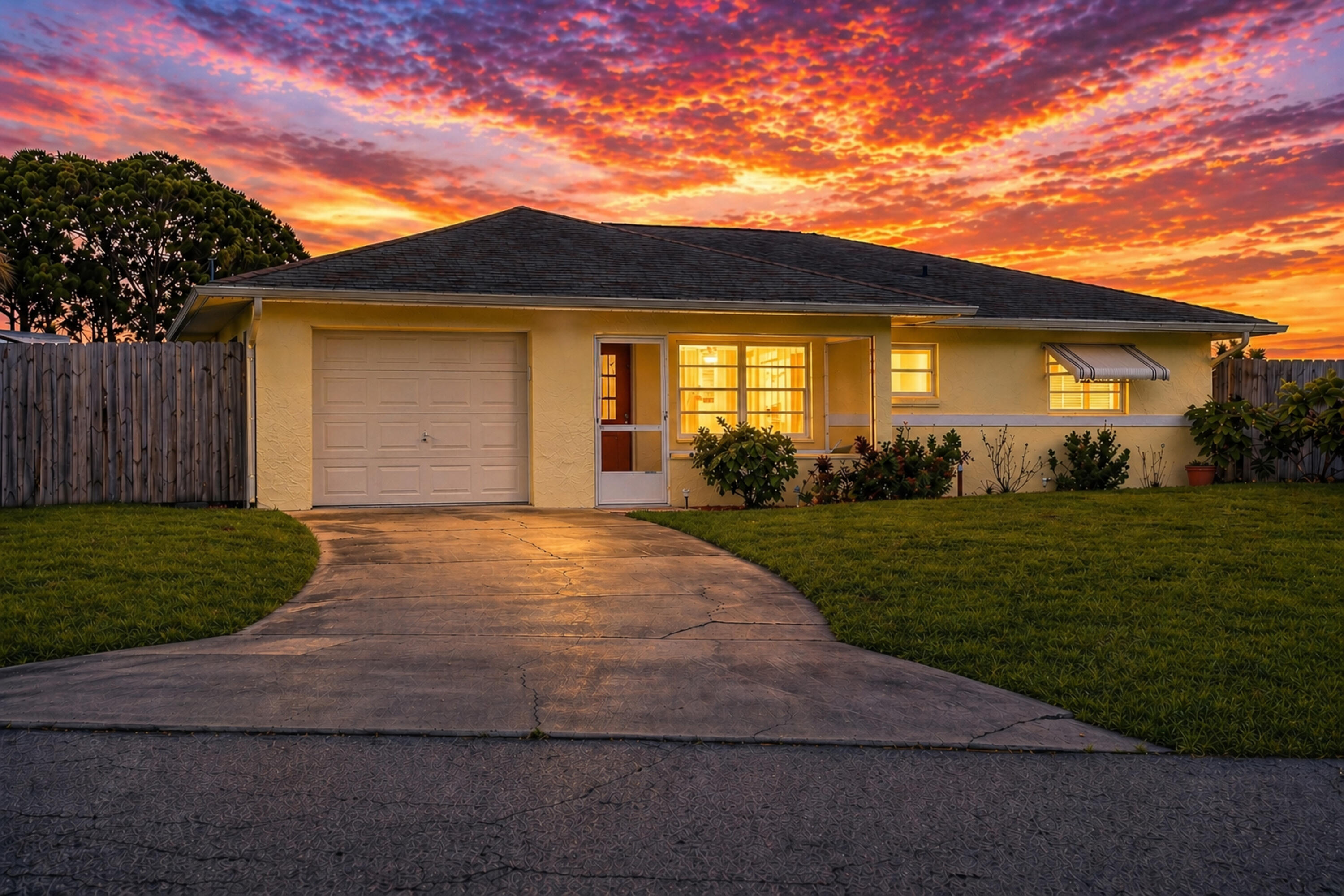 Welcome to this charming Port St. Lucie retreat! Offering rare outdoor space and privacy that far exceeds the neighborhood standard with a fully fenced in corner .29-acre lot and inviting covered front porch or retreat to the spacious covered back porch, perfect for shaded afternoon gatherings or morning coffee. Peace of mind comes built-in with a 2016 roof and CBS construction, while the home's design perfectly captures the Florida lifestyle. This well-maintained 2-bedroom, 2-bathroom home features a functional layout, updated bathrooms, fresh paint throughout, and tile floors in main areas. Just minutes from boat ramps and Crosstown Parkway, it's the perfect blend of comfort and convenience. Whether you need room for a pool, garden, or boat storage, this oversized lot delivers.