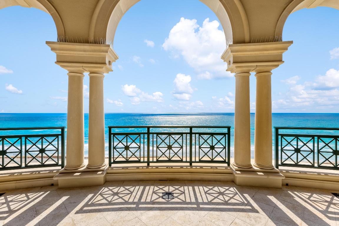 Rising above Boca Raton's most coveted stretch of coastline, PH02 at Luxuria is an extraordinary residence of distinction, sophistication, and timeless beauty. Encompassing 4,482 square feet of refined interiors, this four-bedroom, five-bathroom masterpiece offers a lifestyle of unparalleled elegance in one of South Florida's most exclusive oceanfront enclaves.

Accessed by a private elevator and landing foyer, the home opens to a grand entrance that immediately conveys its rare pedigree. This flow-through penthouse commands breathtaking vistas in every direction—from the endless blues of the Atlantic Ocean to the golden hues of Intracoastal sunsets. The dual exposure fills the interiors with natural light, creating a tranquil yet dramatic canvas throughout the day. Evoking the spirit of classic European design, the interiors are curated with the finest natural stones, including rich onyx, polished marble, and exotic granite. Custom millwork, coffered ceilings, and a stately fireplace in the great room anchor the home's sense of grandeur, while vibrant design moments add warmth and individuality to each living space.

The chef's kitchen is as functional as it is beautiful equipped with a six-burner Wolf gas range, oversized Sub-Zero wine refrigerator, Sub-Zero refrigerator and freezer, white porcelain farm sink, and hand-crafted cabinetry, all oriented to showcase the oceanfront view. An adjacent formal dining room sets the stage for elegant dinner parties and intimate gatherings alike.

Designed for both entertaining and retreat, the penthouse includes a custom-built home theater and a spacious great room that opens seamlessly to the outdoor terrace an expansive balcony that functions as a true extension of the living space. Appointed with a wall-mounted television, Viking barbecue, wet bar with sink and refrigerator, it is a sublime setting for al fresco dining, sunset cocktails, and open-air relaxation.

The primary suite is a sanctuary unto itself featuring a sitting room, dual custom closets, and access to a private balcony overlooking the sea. The spa-inspired bath is clad in luminous onyx, with dual vanities, a walk-in rain shower, and a sculptural soaking tub positioned to evoke the feeling of a private retreat.

Luxuria is an ultra-luxury, full-service boutique building offering the highest level of privacy, security, and comfort. Amenities include 24-hour concierge, valet, beachfront service, a resort-style oceanfront pool, state-of-the-art fitness center, and immediate proximity to Boca Raton's finest dining, golf, and cultural institutions.

PH 02 at Luxuria is more than a home it is a statement of prestige and refinement, where European elegance meets modern coastal living in perfect harmony.