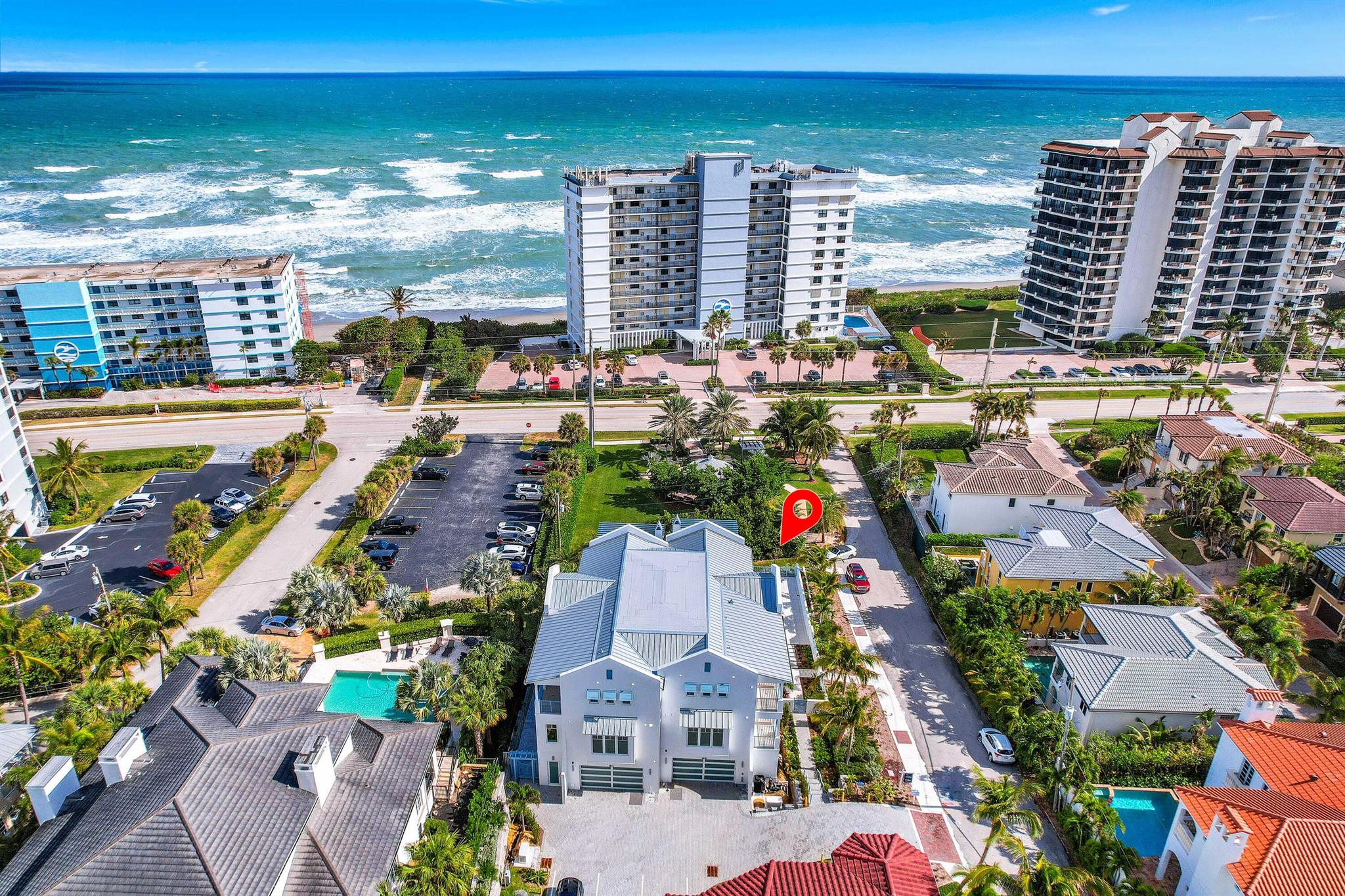A Coastal Masterpiece!

Step into luxury at 461 Venus Drive, a stunning new construction in the heart of Juno Beach, completed in 2024. This three-story coastal retreat offers dramatic ocean views from every level, creating a breathtaking backdrop of blue water for your daily life.

Designed for ultimate comfort and convenience, this custom-built property is packed with many luxurious features. Enjoy your own private heated pool and spa, perfect for year-round relaxation. The state-of-the-art Lutron Low Voltage system lets you effortlessly control your AC, motorized shades, garage door, and audio-visual equipment. Adding to the convenience is a custom-finished elevator, making every level of this home easily accessible.

make sure to click ''see more'' The gourmet kitchen is a chef's dream, equipped with Sub-Zero and Miele appliances, custom quartzite countertops, and elegant wood cabinetry. Two breakfast bars and two summer kitchens provide ample space for entertaining indoors or out. The home features 48 x 48 porcelain floors, level 4 drywall finishes, and custom closet systems throughout, exuding elegance at every turn.

With four expansive balconies, you'll enjoy ocean views from nearly every corner of this residence. Additional highlights include electric toilets, three Lennox AC units with linear diffusers, tankless water heaters and a whole-home Generac generator.

Location is everything! With beach access directly across the street, you'll have your toes in the sand in seconds. Stroll to local favorites like The Kee Grill, Hurricane Cafe, Juno Fish House, and Juno Beach Cafe, or explore the area's premier golf courses and luxurious amenities. Just 30 minutes from Palm Beach International Airport and the Island of Palm Beach, this home offers convenience and coastal charm.

This move-in-ready masterpiece won't last long. Your coastal new construction dream home awaits at 461 Venus Street!