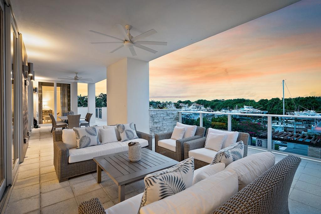 Luxury living at its absolute finest! One of the largest penthouse units in the newly completed Azure. Over $350K in upgrades.  This residence boasts 5,800 sq. ft. with southern exposure and expansive views of the water & yachts in Loggerhead Marina.  Walking distance to the ocean. Open floor plan with 4 bedrooms, 4.5 baths & over 640 SF of terrace & balconies which allow for rare outdoor BBQ grilling. Unit includes 3 parking spaces, 10' ceilings & hurricane impact sliding glass doors throughout.  Quartz counter tops, Grohe plumbing fixtures, Thermador kitchen appliances & electric shades. Azure is an upscale, new construction property with concierge, private wine cellar, club room, card room, fitness center with his/her locker rooms, massage rooms, catering prep kitchen & virtual golf simulator. 24 HR Manned Security!

Lifestyle Amenities Include: Two outdoor heated swimming pools (exercise and resort pool), Monaco styled poolside cabanas, 
Two outdoor spas, Lushly landscaped pool terraces with cabanas, 
Fitness center with computerized aerobics stations, Spa with massage rooms, sauna and steam room, Men's and women's locker rooms, Outdoor grilling areas, Social room with bar and prep kitchen, Shaded seating along waterfront, Walking path for viewing marina, gardens and fountain. Building Features: Concierge service, Grand salon, Resident's Private Reserve wine storage cellar, Club room with HD TV and game tables,  Catering kitchen/bar card room, Conference room and business center, Two assigned private garage parking spaces, Air-conditioned owner's storage room, Access to service elevator for every residence.