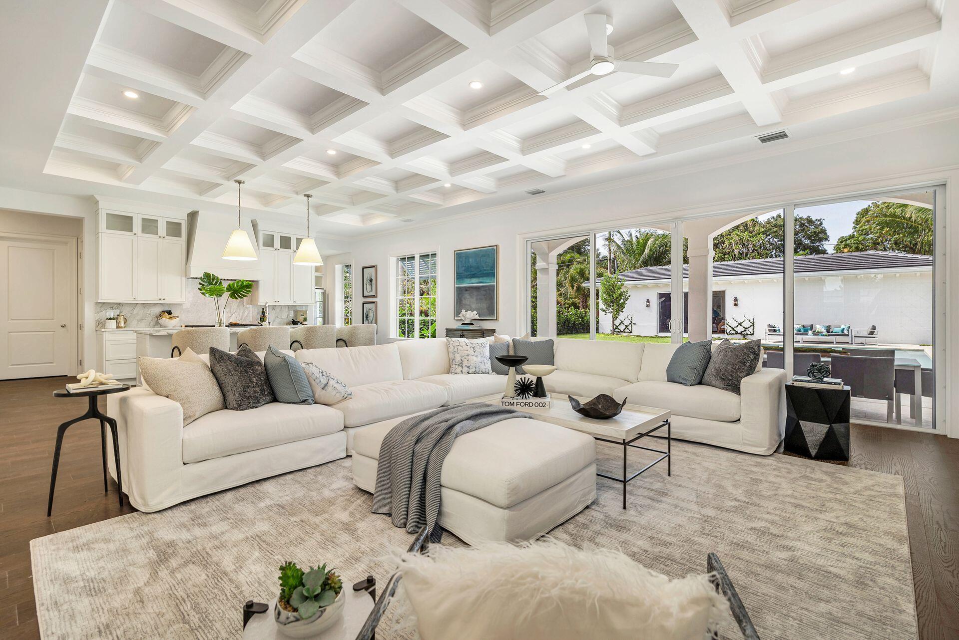 MOVE IN READY!
Brand New Construction Estate in the desirable ''SOSO'' neighborhood in coastal West Palm Beach. Situated on an 163 x 82 sf lot, this 6,190 total sf home offers 4 br 4.5 ba in the main house with a separate 1.1 guest cottage. Developed by Chris Allen Homes and Yates Architects and designed by Emily Painter Interiors, the home boasts the most thoughtful and curated details with high-end finishes throughout. The property features a two-car garage in the primary structure with a separate one-car garage, pool & spa, summer kitchen, and expansive green space.