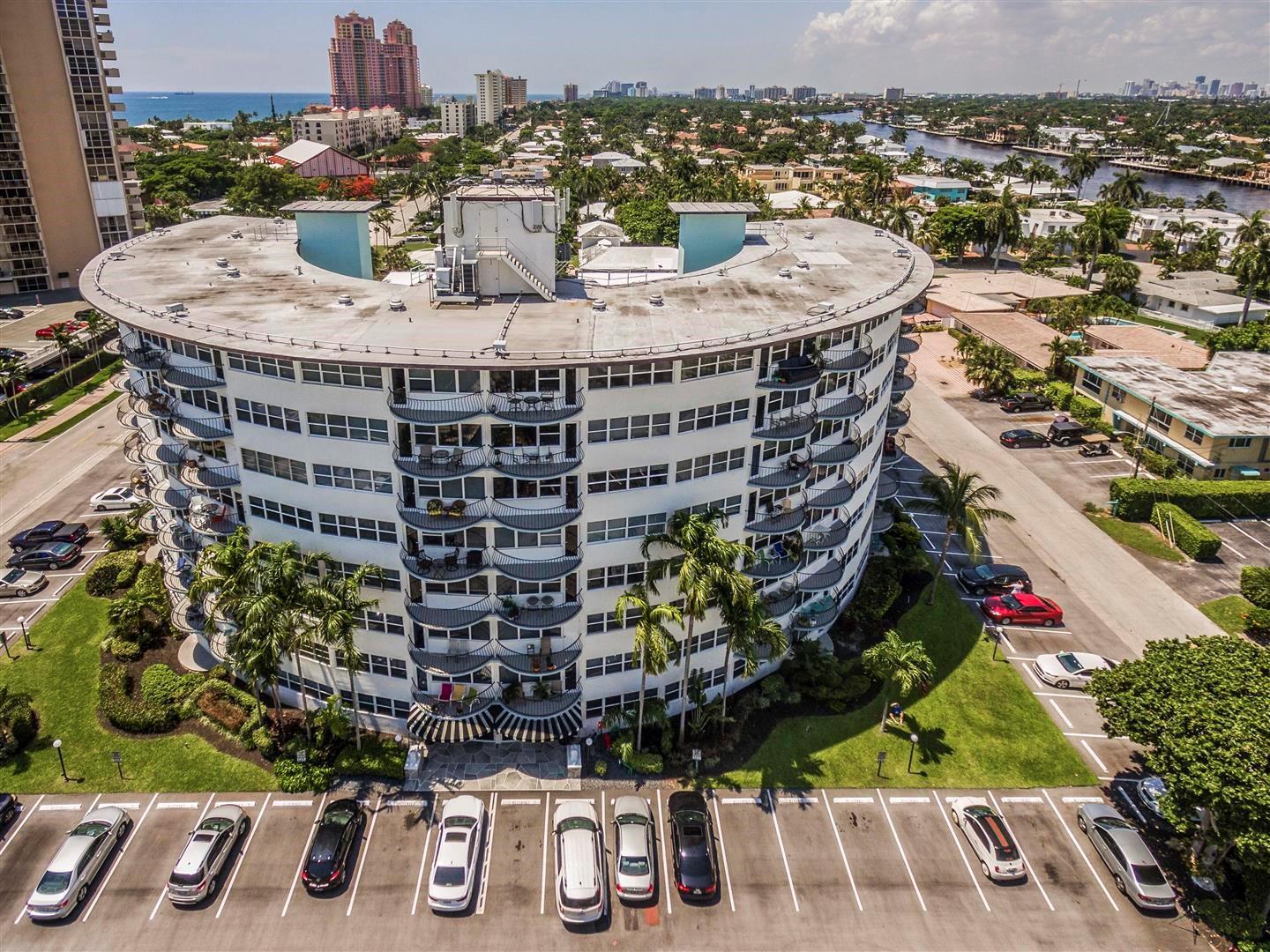 Come enjoy the South Florida lifestyle in this charming 2 bed, 1 bath condo at Le Cercle by the Beach! Located off A1A & Oakland Park Blvd, just 2 blocks from the beach, restaurants, and shopping, this unit offers stainless steel appliances, granite countertops, hurricane impact windows and doors and its been freshly painted. Step out onto your private balcony to enjoy the ocean breezes and the view of the canal, or entertain friends at the heated saltwater community pool and outdoor grill area. The building itself boasts security cameras, a daytime manager, a fitness center, and a rooftop sundeck with panoramic views of the ocean, Intracoastal, and downtown skyline. Come enjoy the best South Florida has to offer in this friendly boutique community. Your coastal lifestyle awaits!