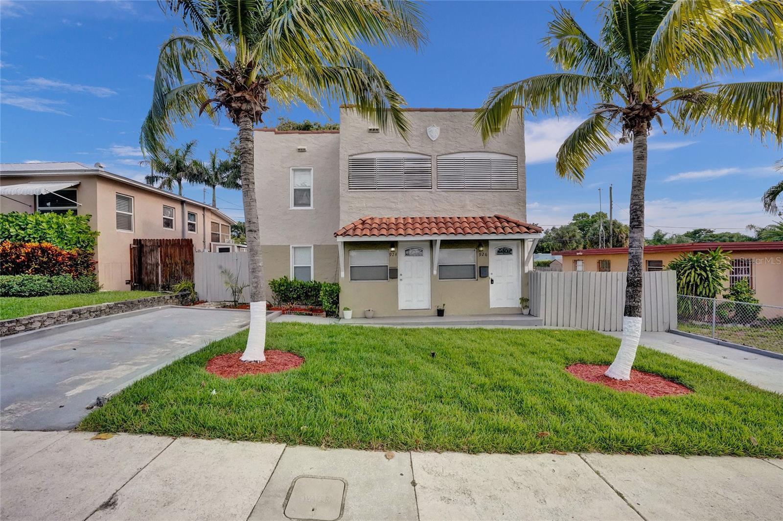 Welcome to this 4 bedroom, 2 bathroom duplex located in the heart of West Palm Beach with no HOA, offering flexibility for both homeowners and investors. This move in ready property features major capital improvements, including a new roof (February 2026), new A/C system, and updated water heater, providing peace of mind and long term value. One unit is currently tenant occupied, providing immediate rental income, while the second unit is vacant and ready for owner occupancy or a new tenant. A standout feature is the two detached garages. Whether you're looking for owner occupancy, rental income, or a combination of both, this duplex presents an excellent opportunity in a desirable West Palm Beach location.
